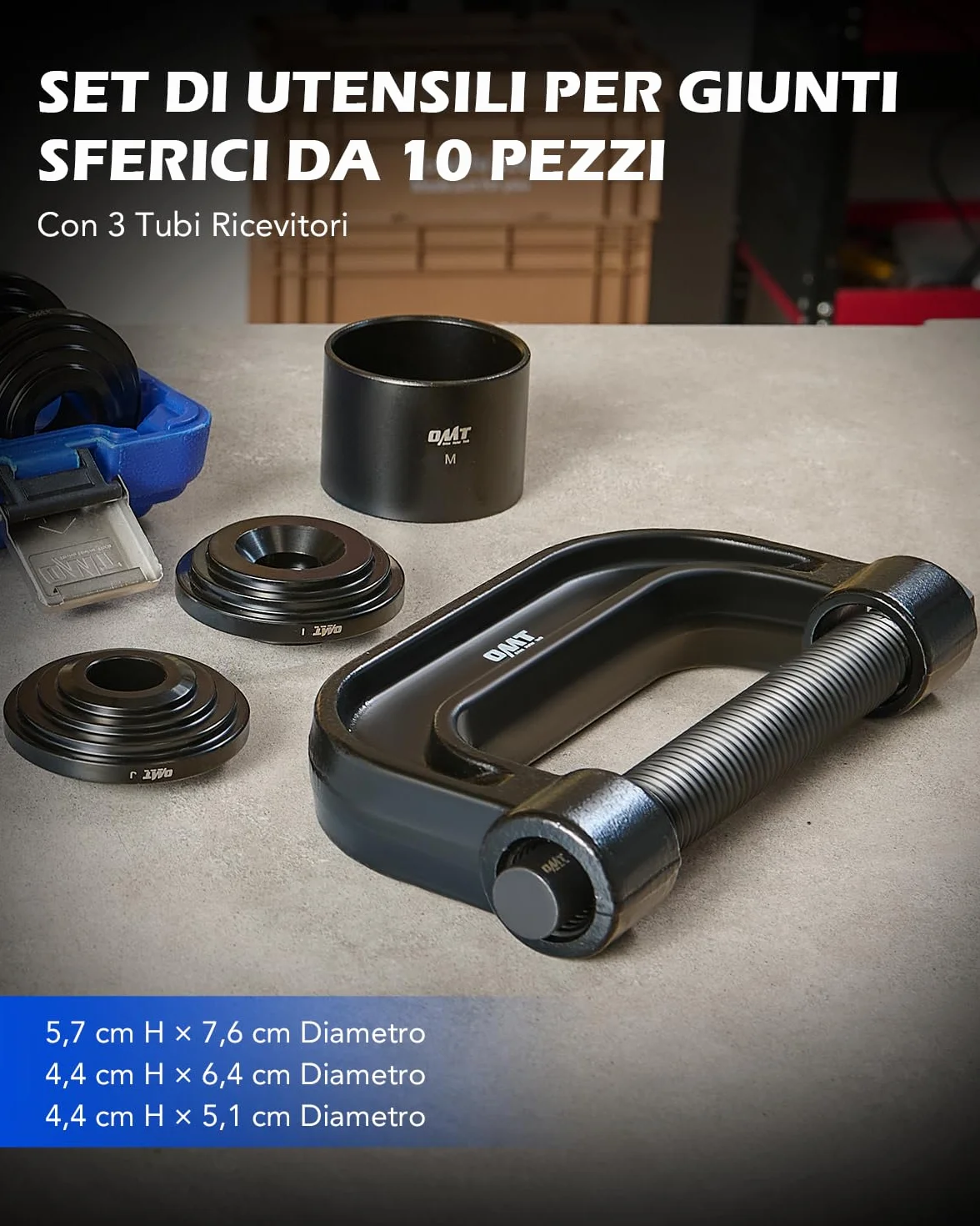 Orion Motor Tech 10 Pezzi Estrattore per Giunti Sferici 4 in 1 Pressa per Giunti Sferici e Set Rimozione Giunti a U per Auto 2WD 4WD
