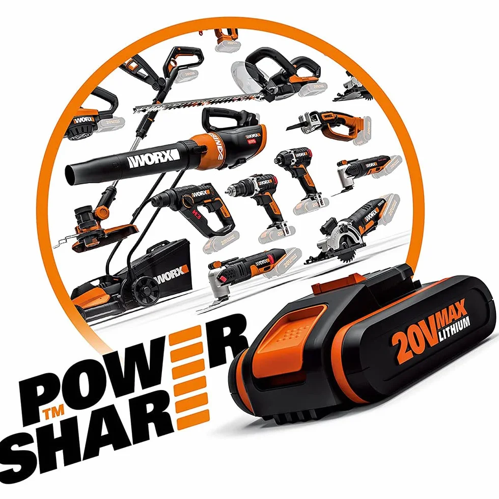 WORX WX092.9 Mini compressore ad alta pressione 20 V 4 in 1 con torcia integrata