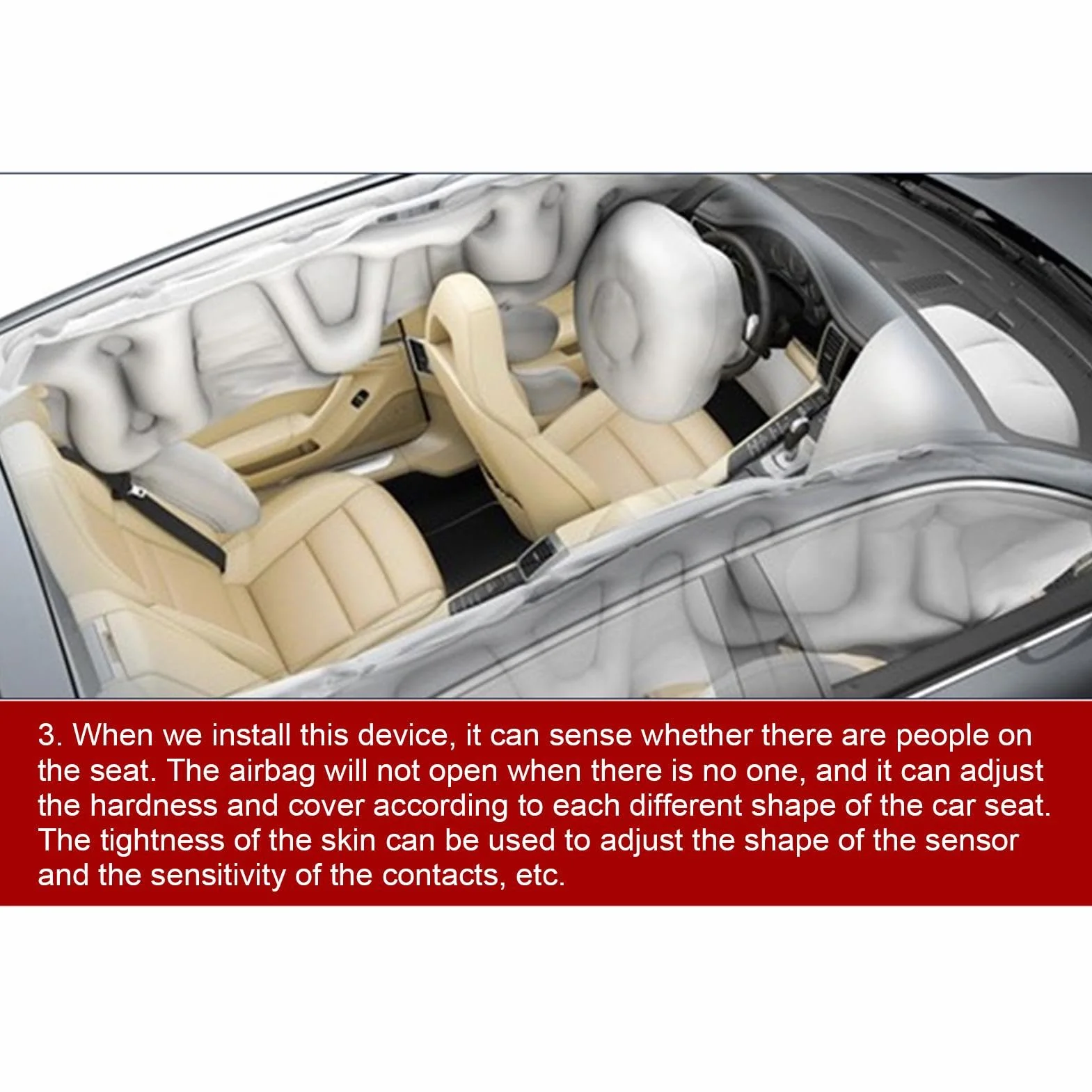 Sensore Di Pressione Della Cintura Di Sicurezza - Promemoria Sicuro Del Sensore Di Pressione Della Cintura Di Sicurezza Per Auto | Accessorio Di Guida Per Avvisi Luminosi E Acustici Semplice Da Config