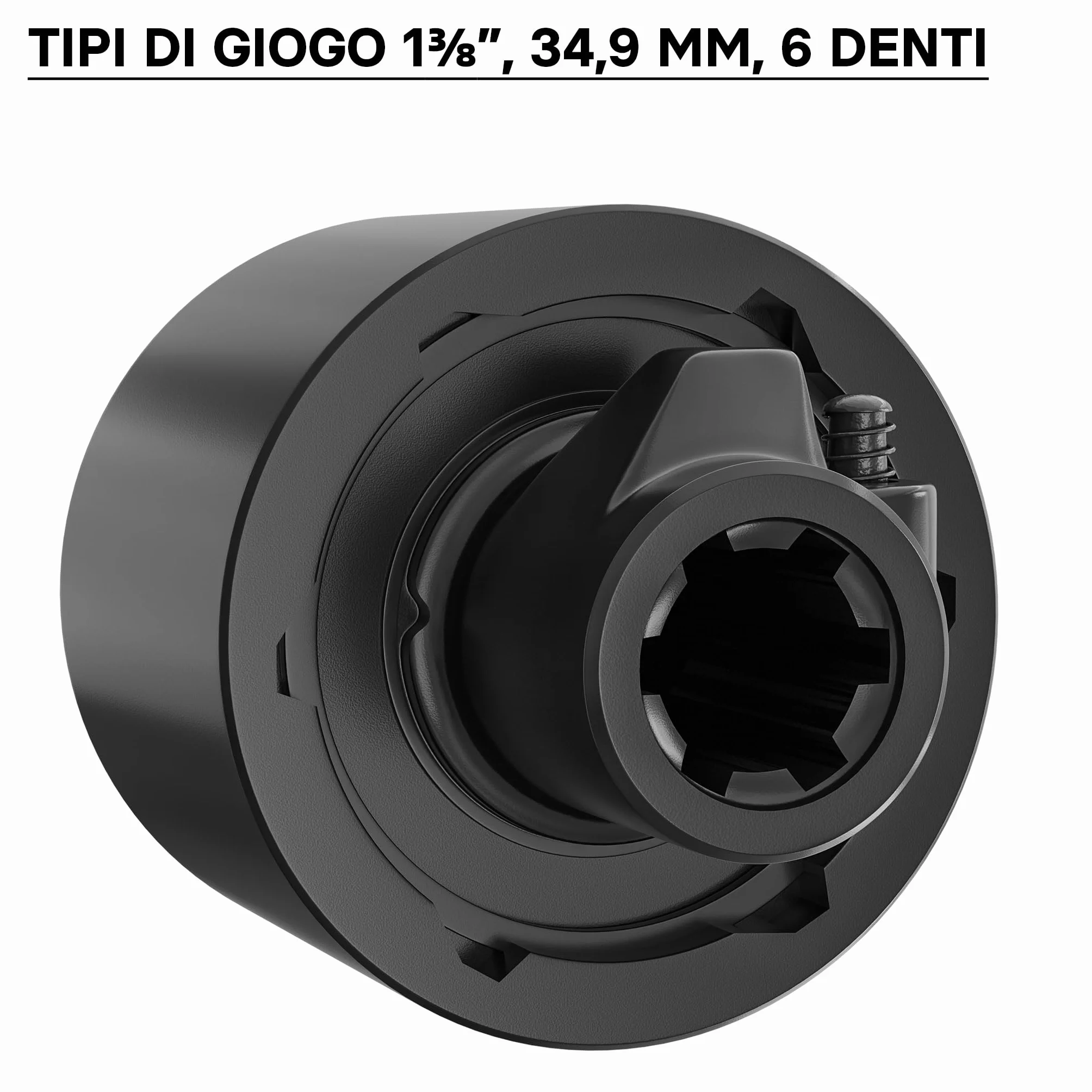 Wiltec Frizione di sovraccarico cardano 220mm Filetto Interno/Esterno 1 3/8" Albero scanalato 6D Max 3500Nm