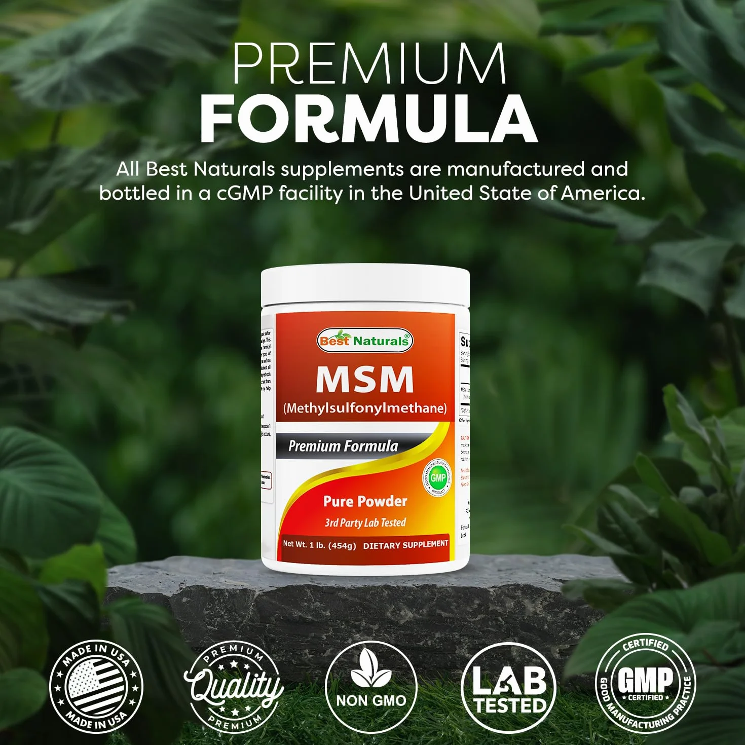 Best Naturals MSM Methylsulfonylmethane Pure Powder 1 Lb