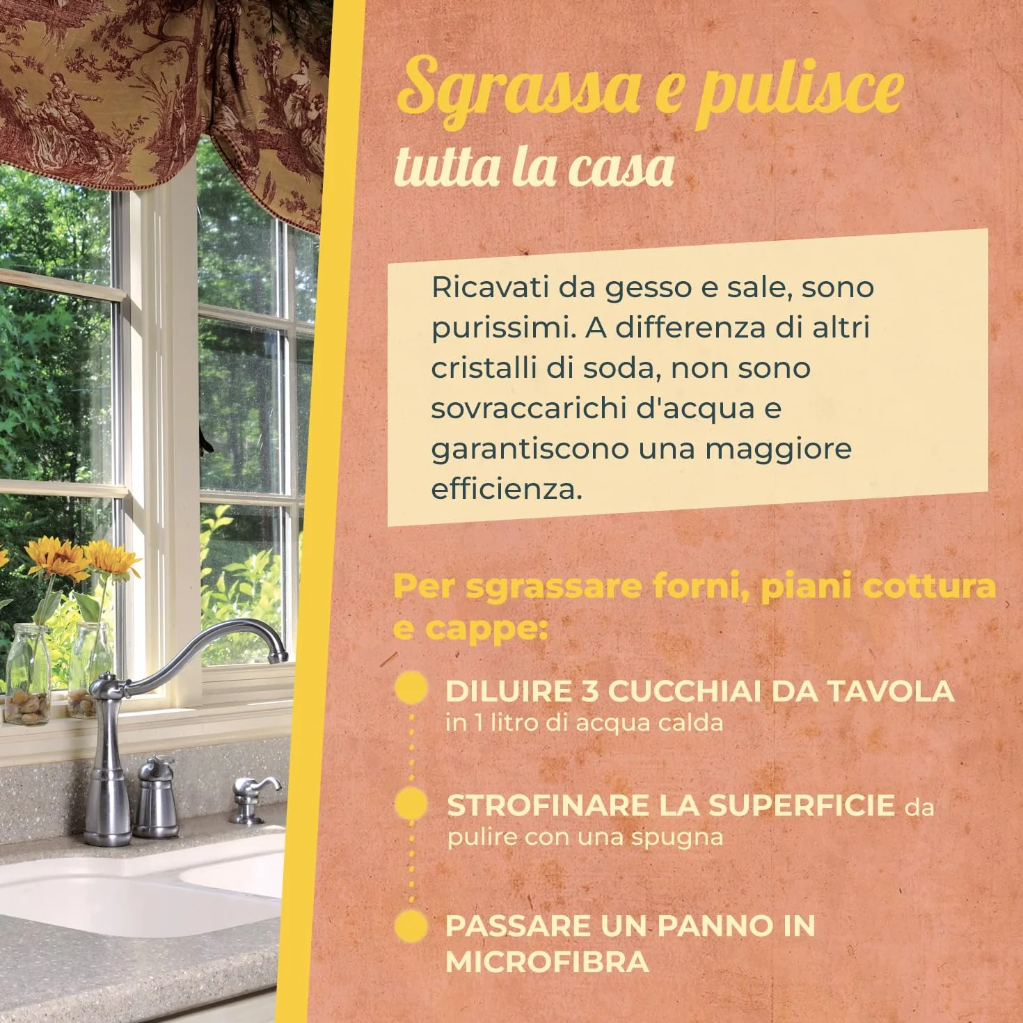 STARWAX THE FABULOUS Cristalli di soda 1 Kg Sgrassano cucina