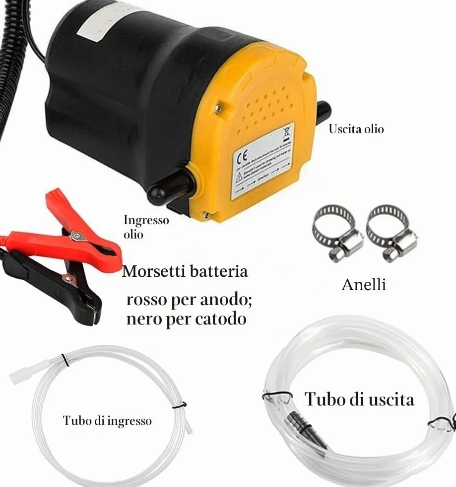 Pompa Diesel 12V 80W Estrattore del Cambio Olio Pompa Carburante Trasferimento