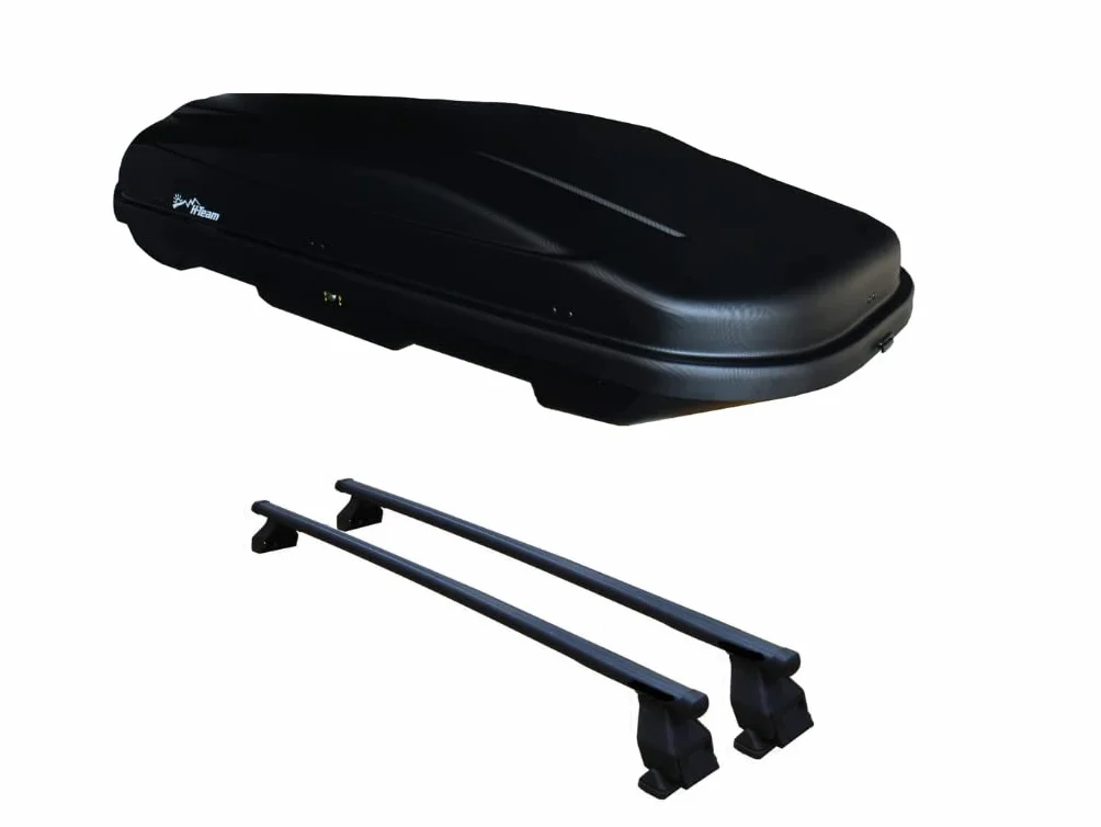 Portapacchi Auto Tetto 600 litri Nero - Barre Portatutto Resistenti Da Viaggio - Box Tetto Auto Ideale per Ogni Viaggio e Spostamento - compatibile con ogni modello - facile da installare e sicuro