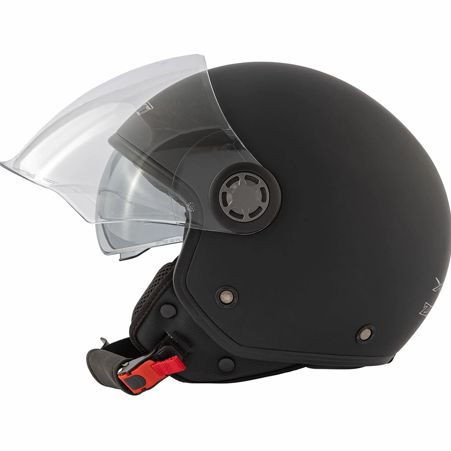 Casco Jet Scooter Moto ECE 22.06 Certificato Parasole Lunga Visiera Nero Opaco L