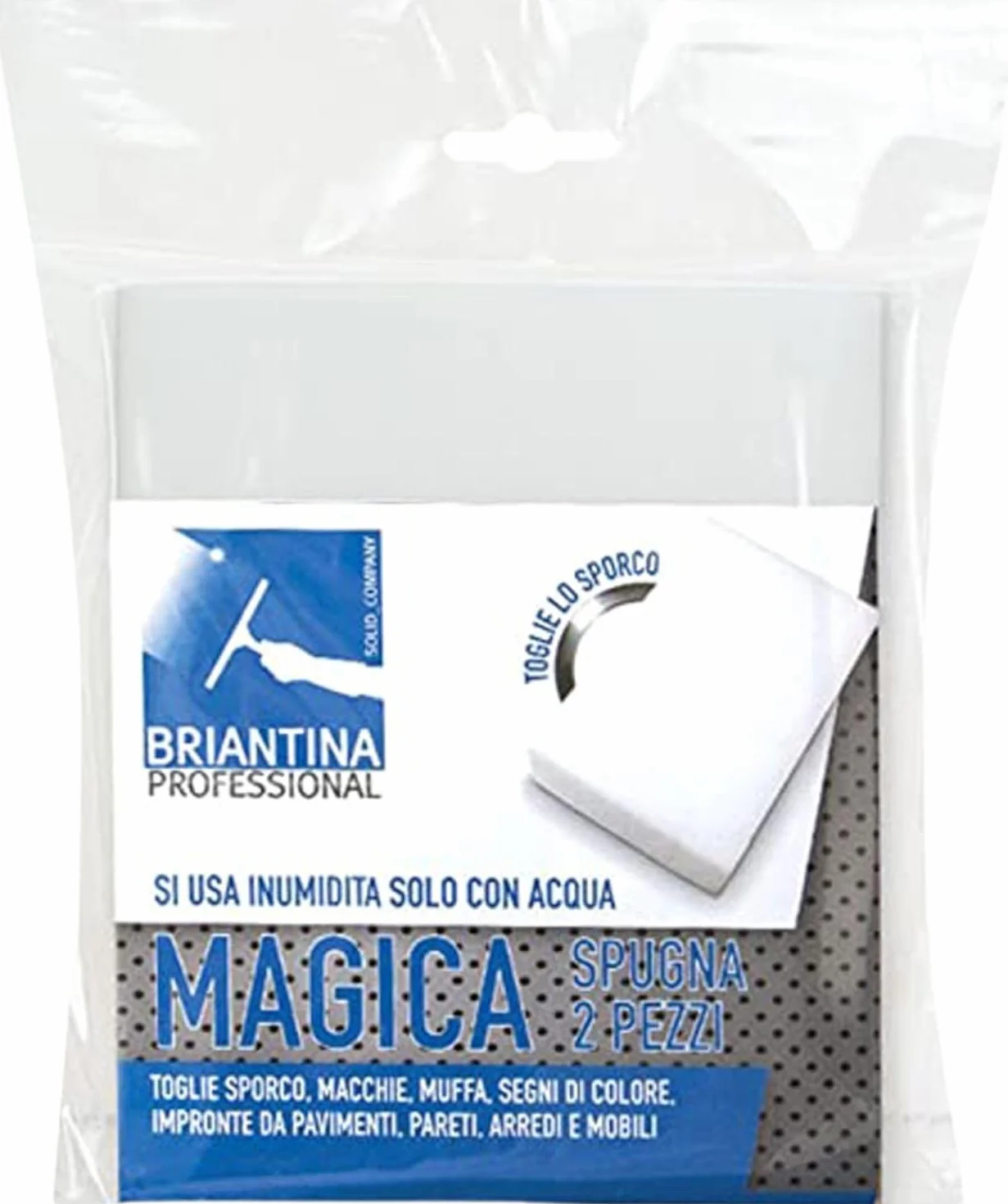 Detergente Spray VIA MUFFA Sbianca Macchie Nere Igienizza Muri Piastrelle Fughe 750ml + Spugna Magica + Guanti HDPE Monouso 2 Flaconi
