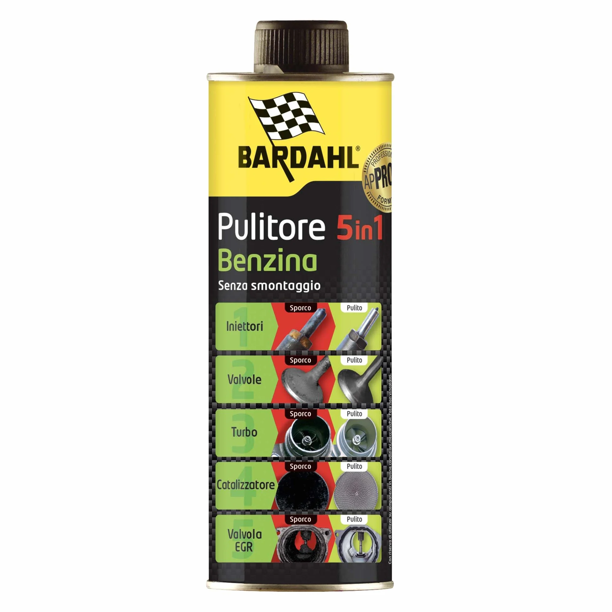Bardahl Pulitore 5 in 1 Benzina Additivo Multifunzionale 500 ml