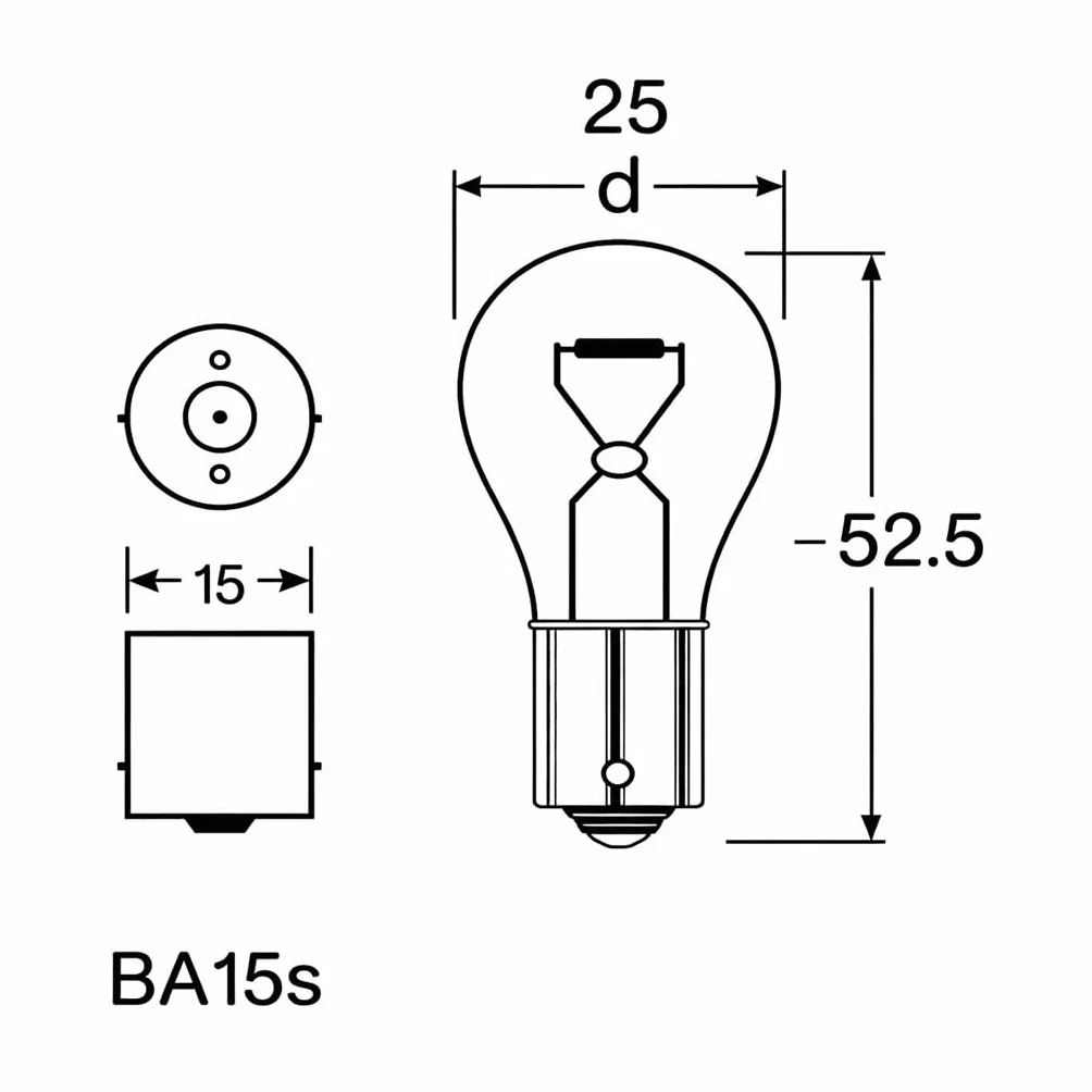 LIGHTWORLD24 Set 10 lampadine P21W 12V 21W BA15s per luci auto