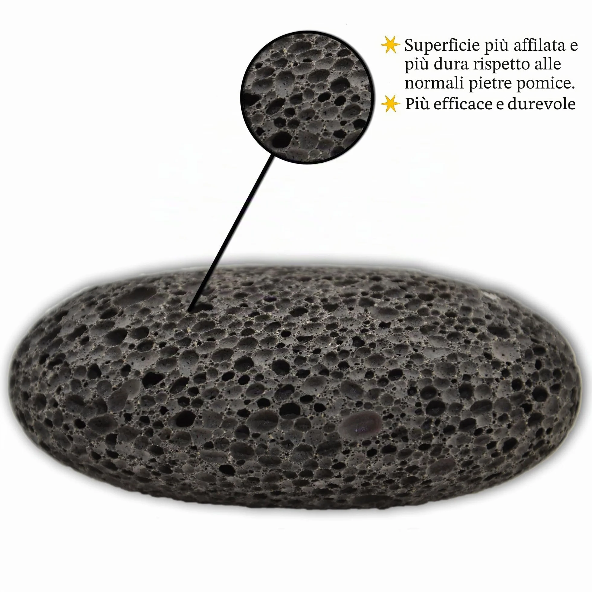 K-Pro Roccia Vulcanica Naturale Pietra Pomice Cura del Piede Nero
