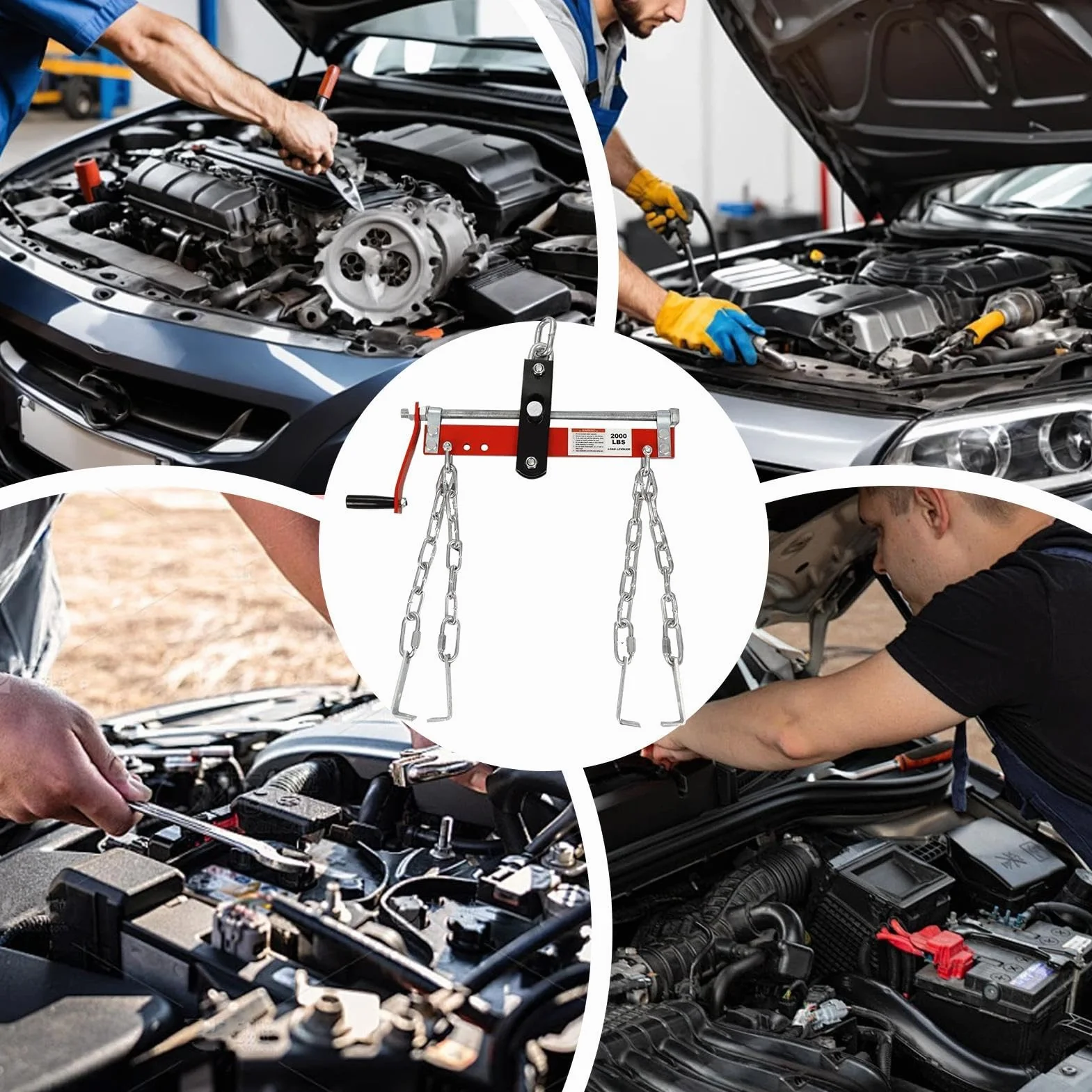 Livellatore di sollevamento del motore | Bilanciatore del carico del garage, livellatore del motore 0,9 tonnellate di capacità di carico regolabile per di sollevamento motore