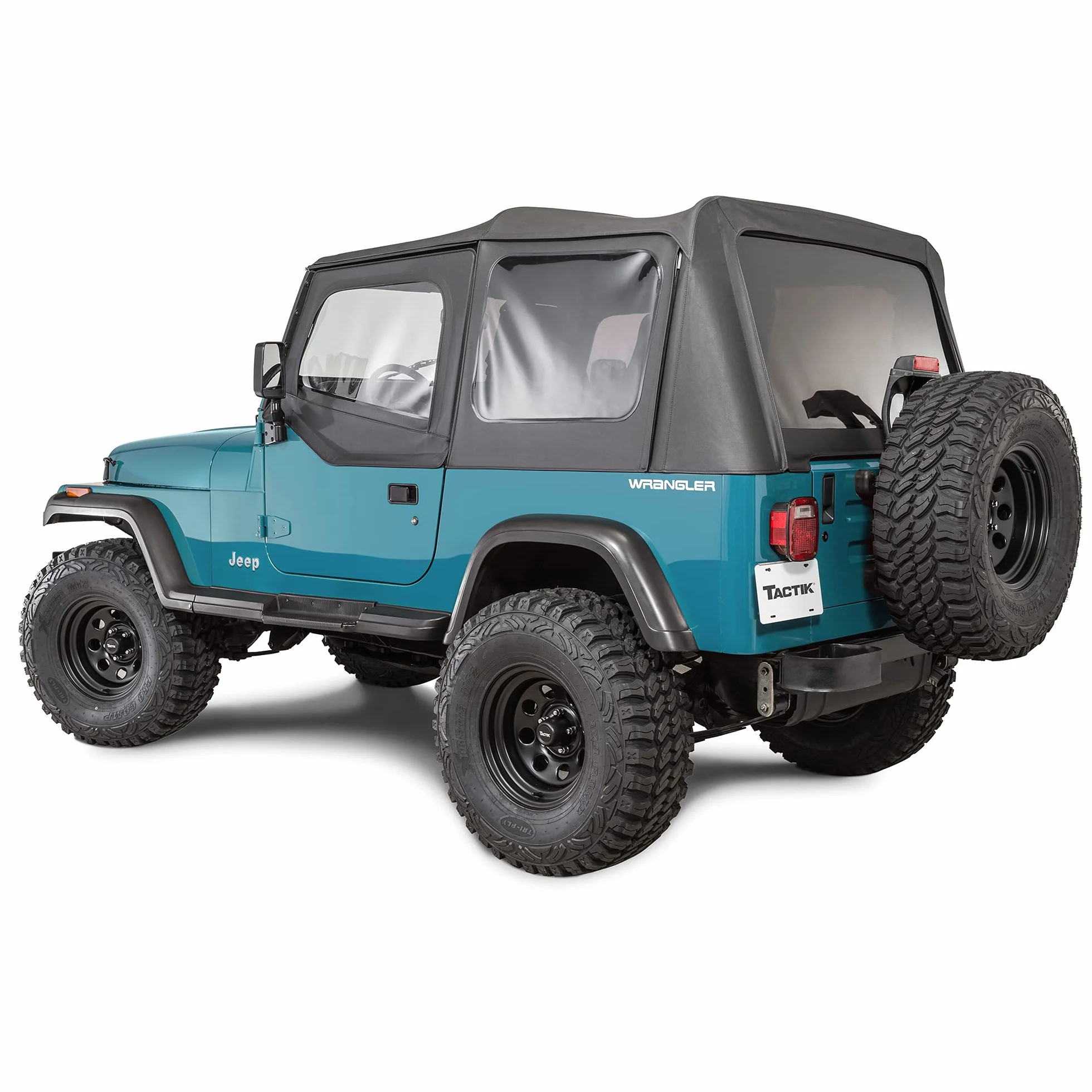 TACTIK Tetto Morbido di Ricambio in Tessuto per Jeep Wrangler YJ 1988-1995 Nero
