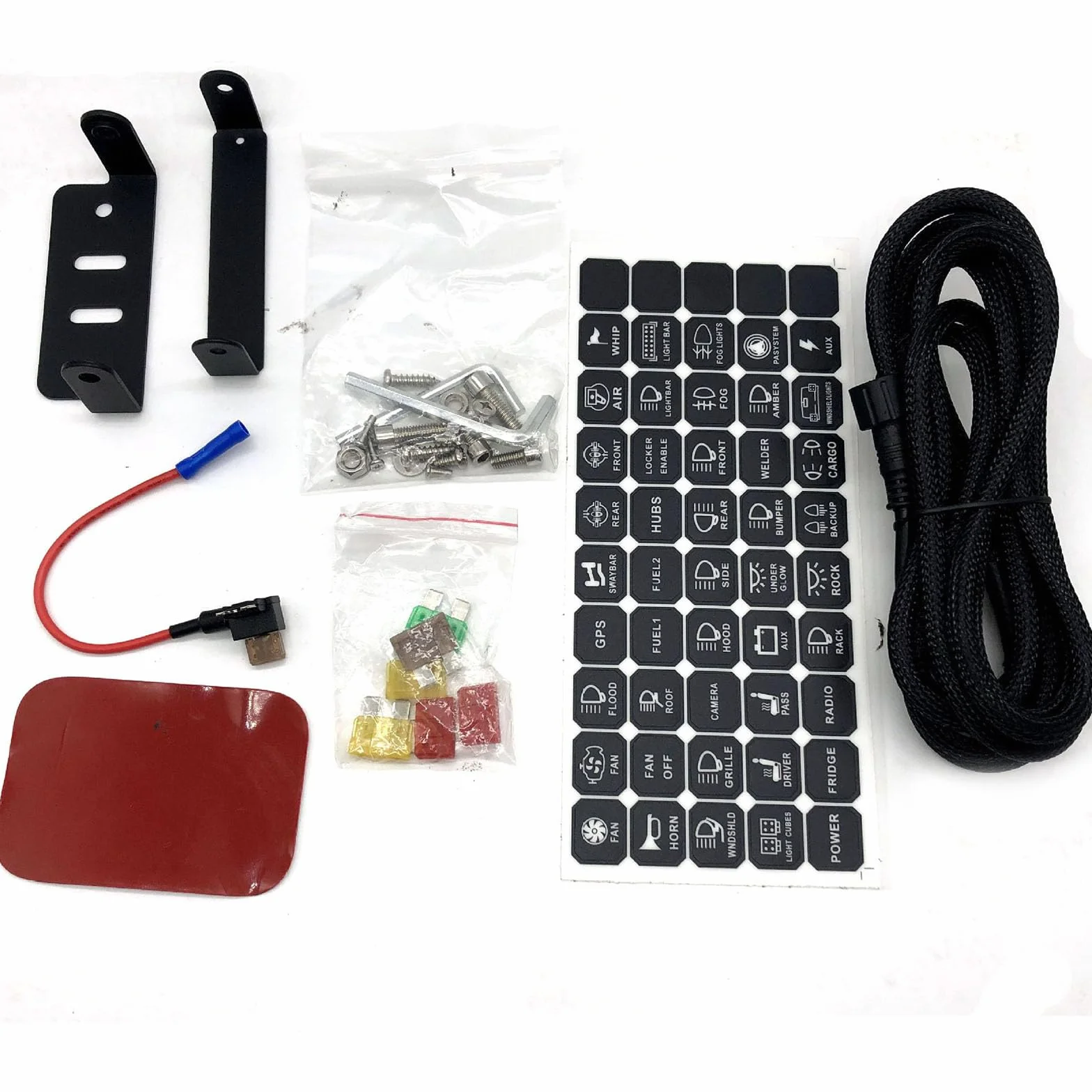 Pannello interruttori 6 bande 12V controllo circuito universale kit intelligente interruttori touch dimmerabili RGB sette colori auto camion SUV camper barca