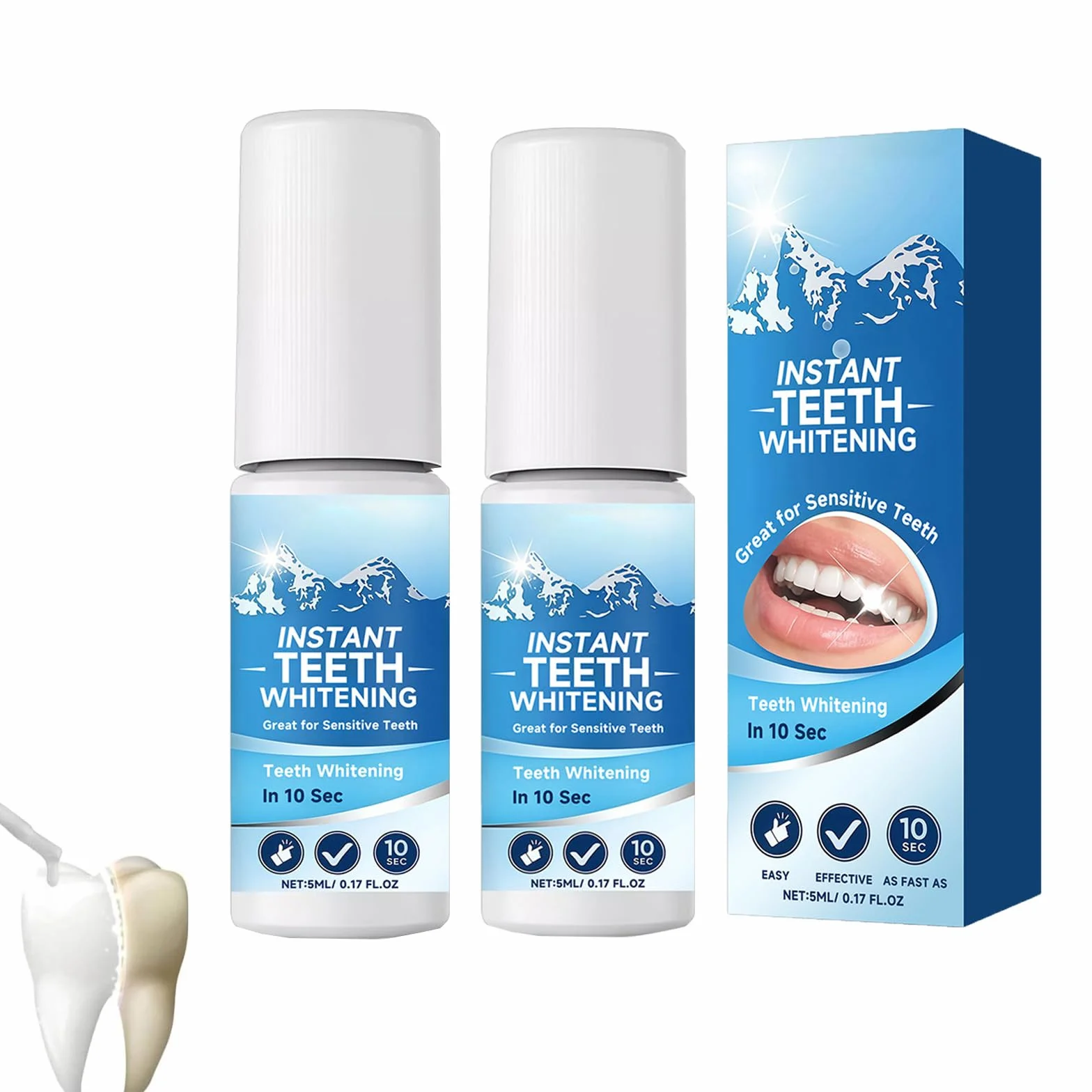 Smalto per denti Teeth Whitening Paint, vernice bianca smaltata, sbiancamento istantaneo
