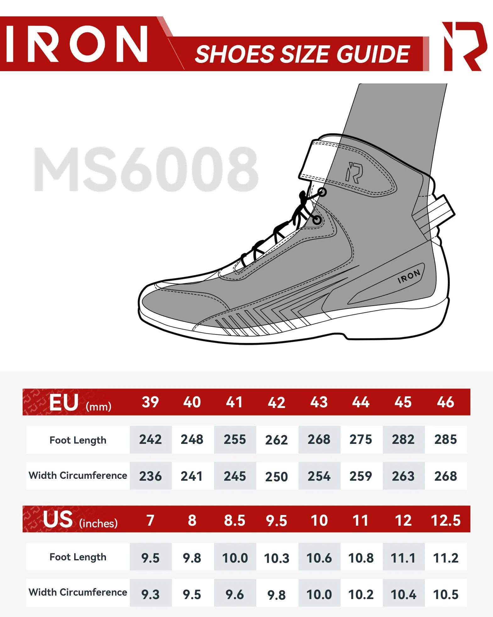 RIDEIRON Scarpe Moto Uomo 40–46 – Sneaker Moto Traspiranti con Rinforzo alla Caviglia e Tallone, Protezione Cambio, Dettagli Riflettenti e Suola Antiscivolo