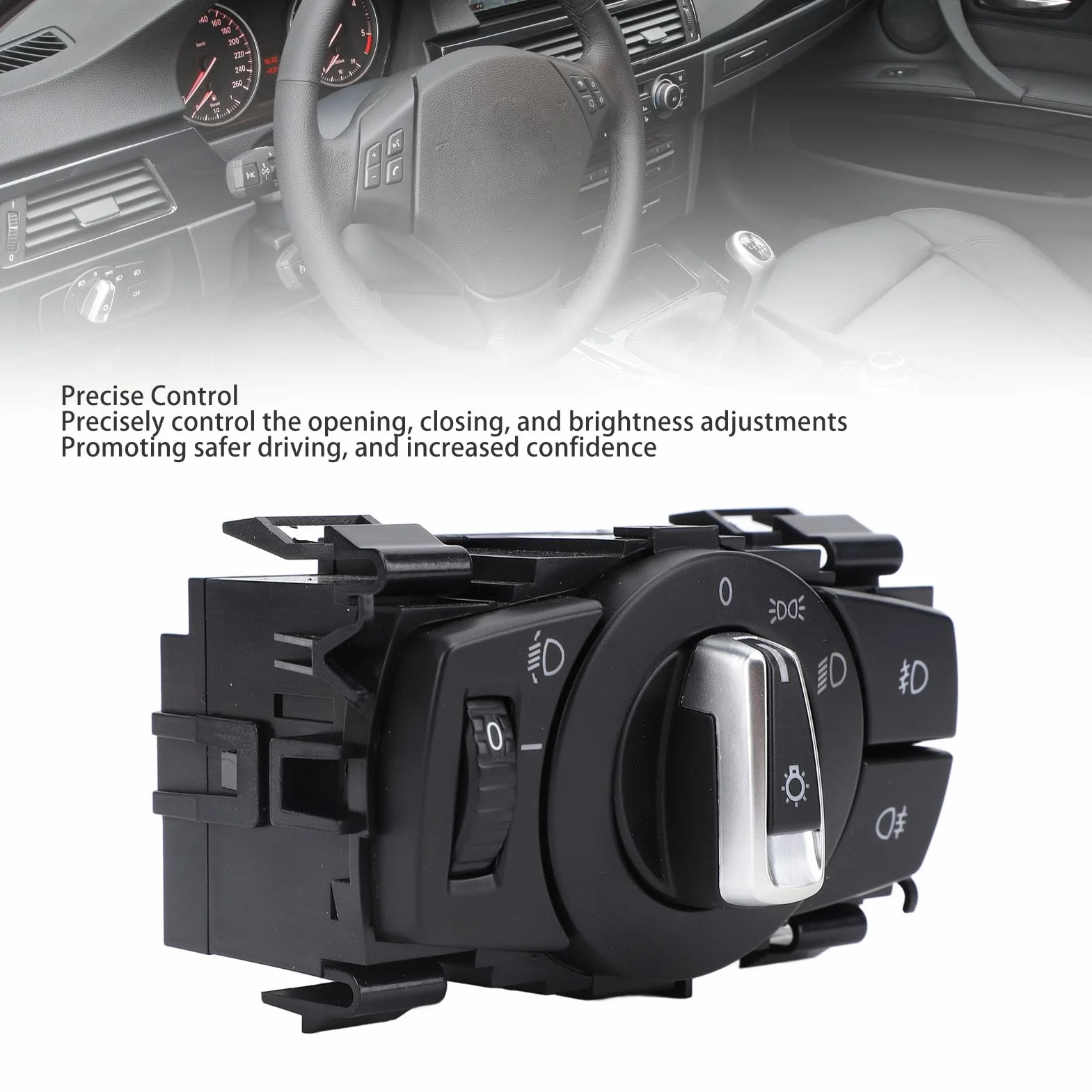 Unità di Controllo Interruttore Fari 61319169405 per BMW Serie 1 E82 E88 Serie 3 E90 E91 LCI