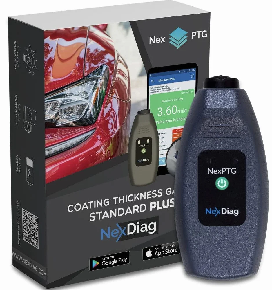 NexPTG Standard Plus Spessimetro con App iOS/Android | Tester professionale spessore vernice auto