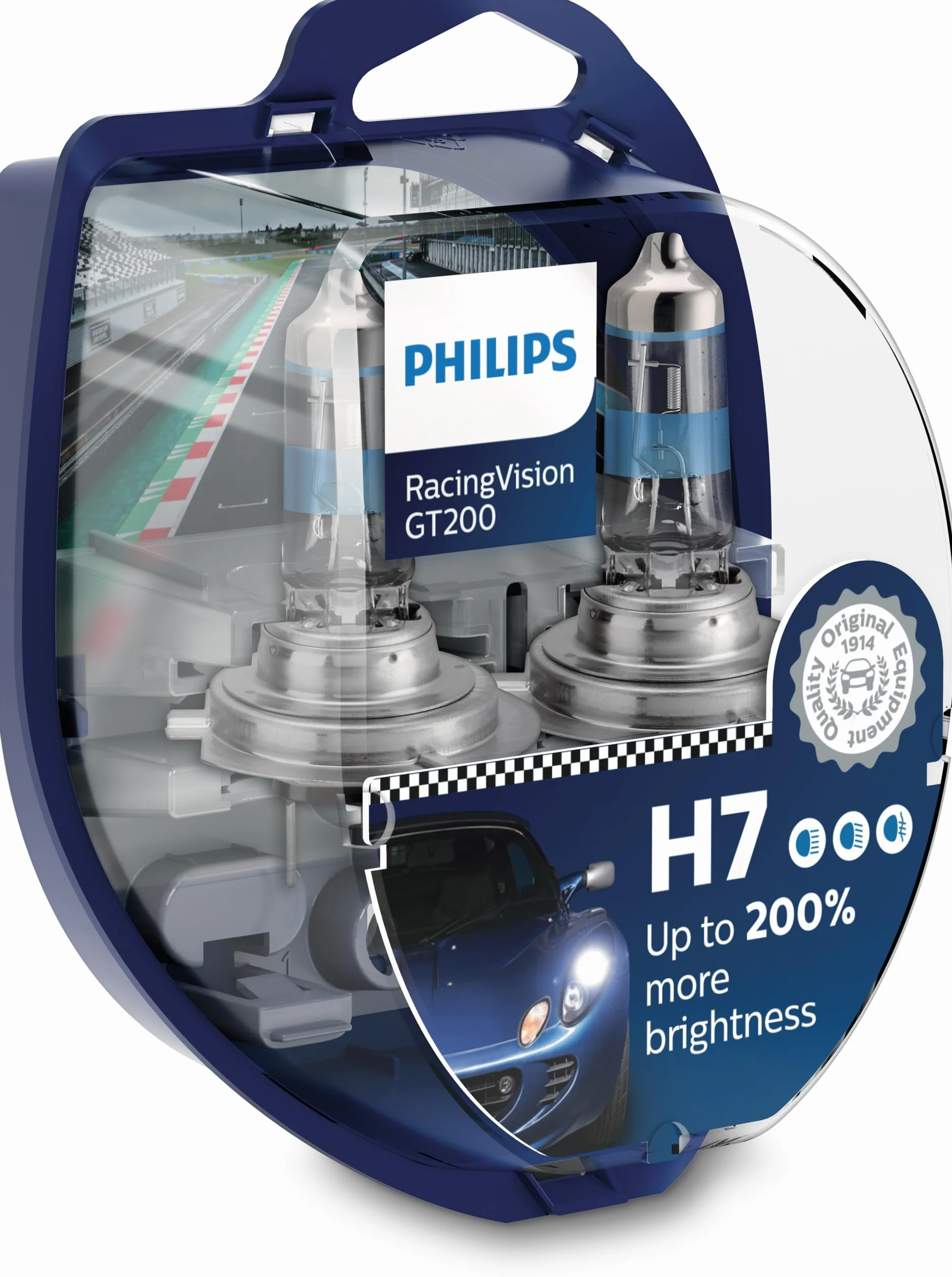 Philips RacingVision GT200 H7 lampadina fari auto set de 2