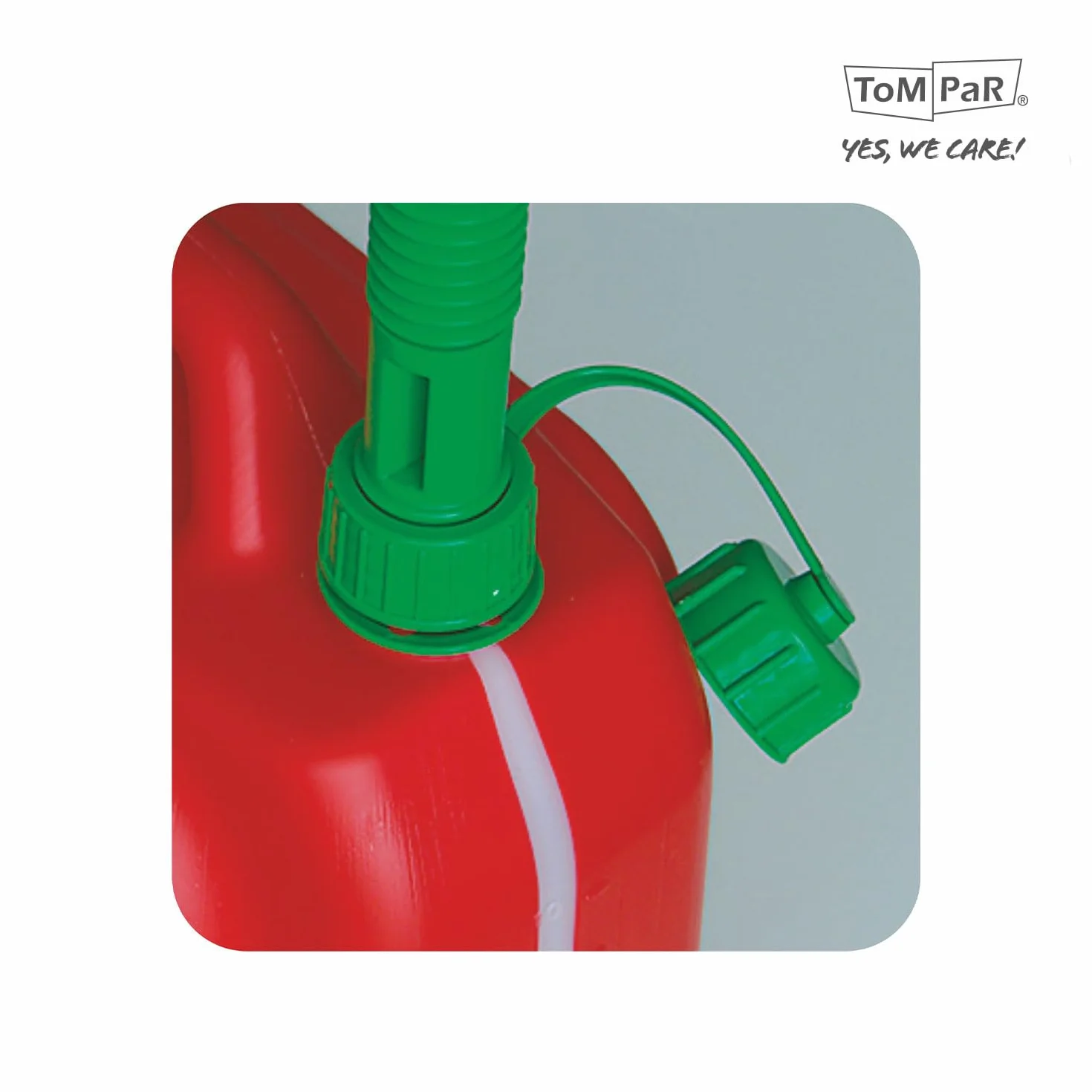 ToM PaR Tanica benzina 10L HDPE Certificata UE Indicatore livello beccuccio anti-versamento Per benzina & diesel Rossa