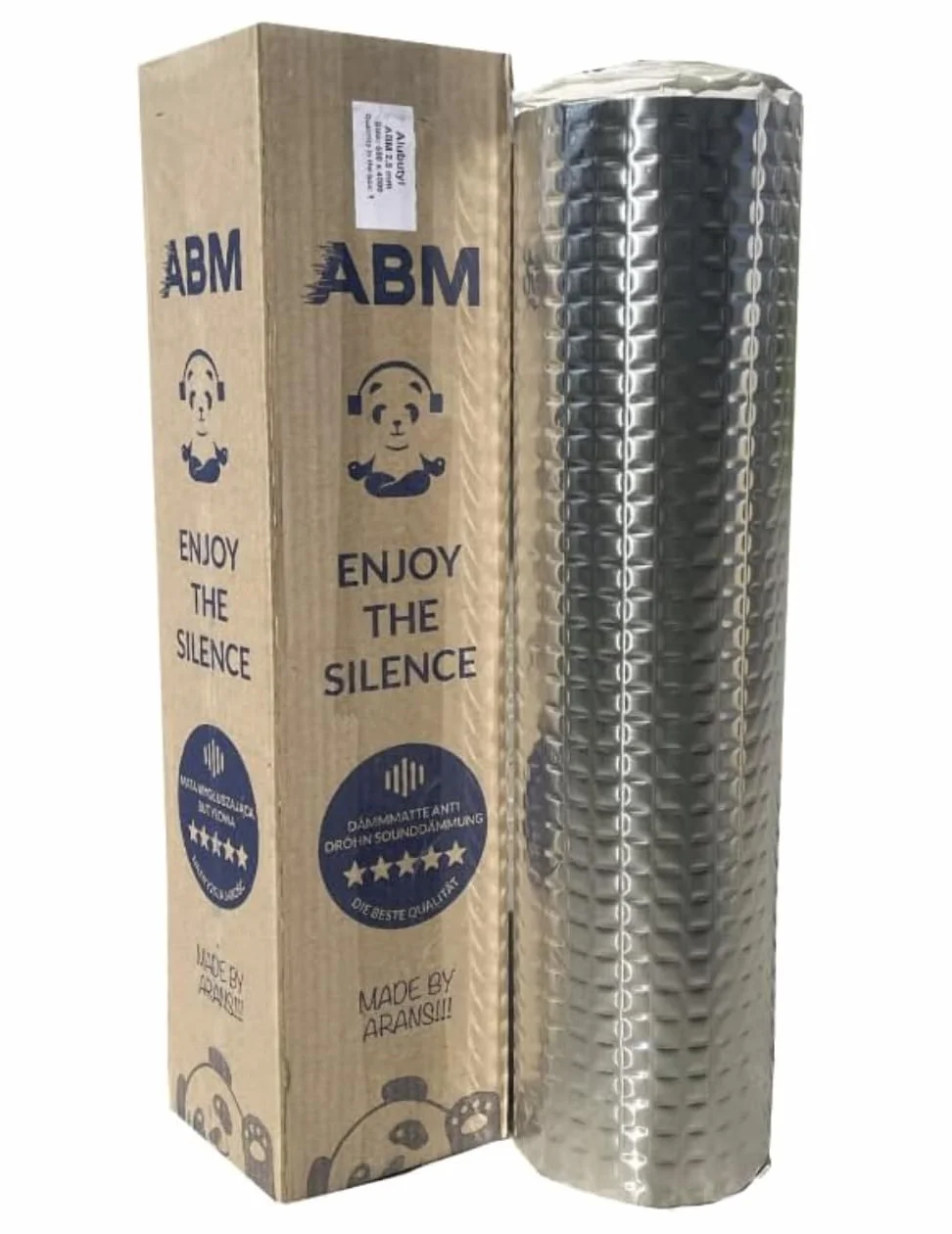 ABM Alubutyl 2 mm 50 cm x 400 cm 2 m² Tappetino Isolante Autoadesivo Anti-Drum per Auto