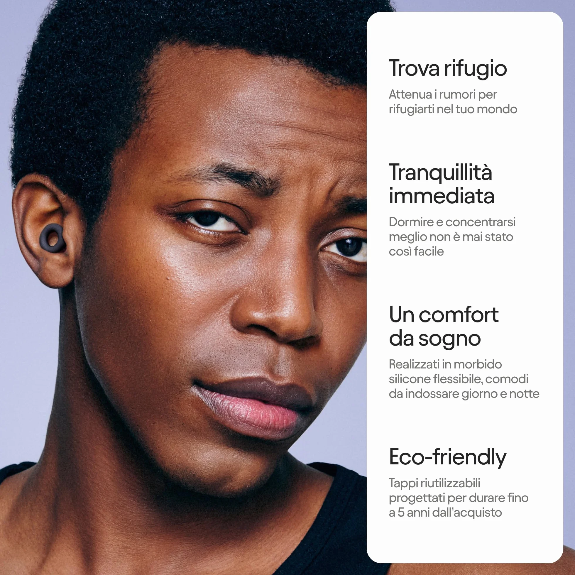 Loop Quiet 2 Tappi orecchie riduzione rumore 24dB SNR riutilizzabili protezione udito