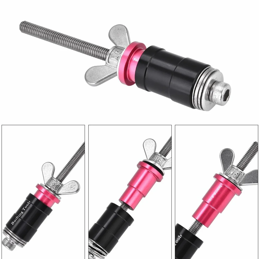 Estrattore Boccole MTB Utensile per Boccole Antiurto Ammortizzatori Posteriori con Adattatori