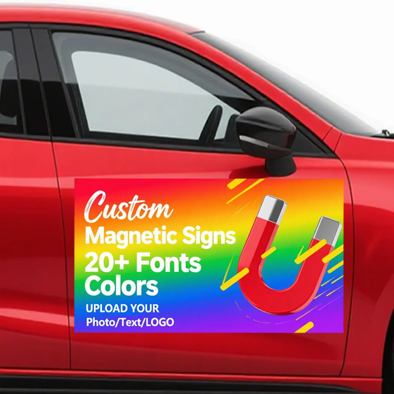 Customizable Car Magnet Stickers Prevent Scratches Dents Personalised Magnetic Signs