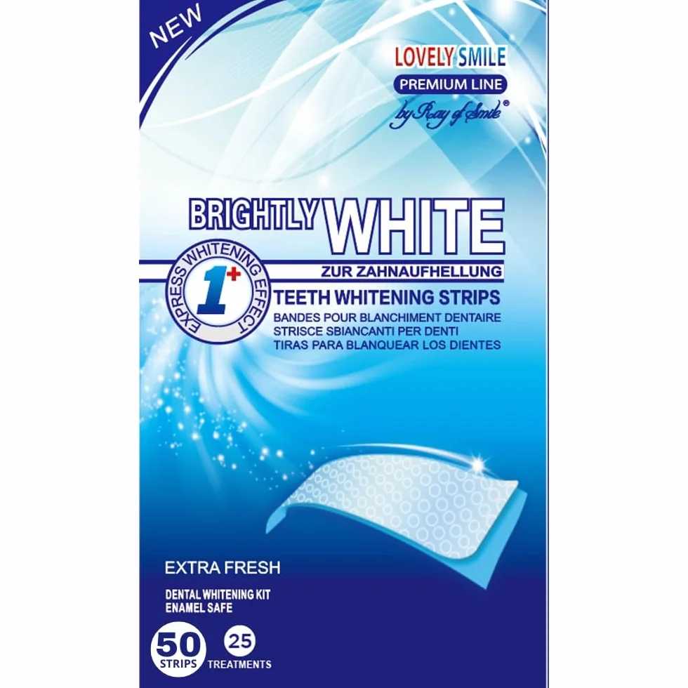 RAY OF SMILE Strisce Sbiancanti Denti Pacchetto XXL Kit Sbiancante Rapido Senza Perossido