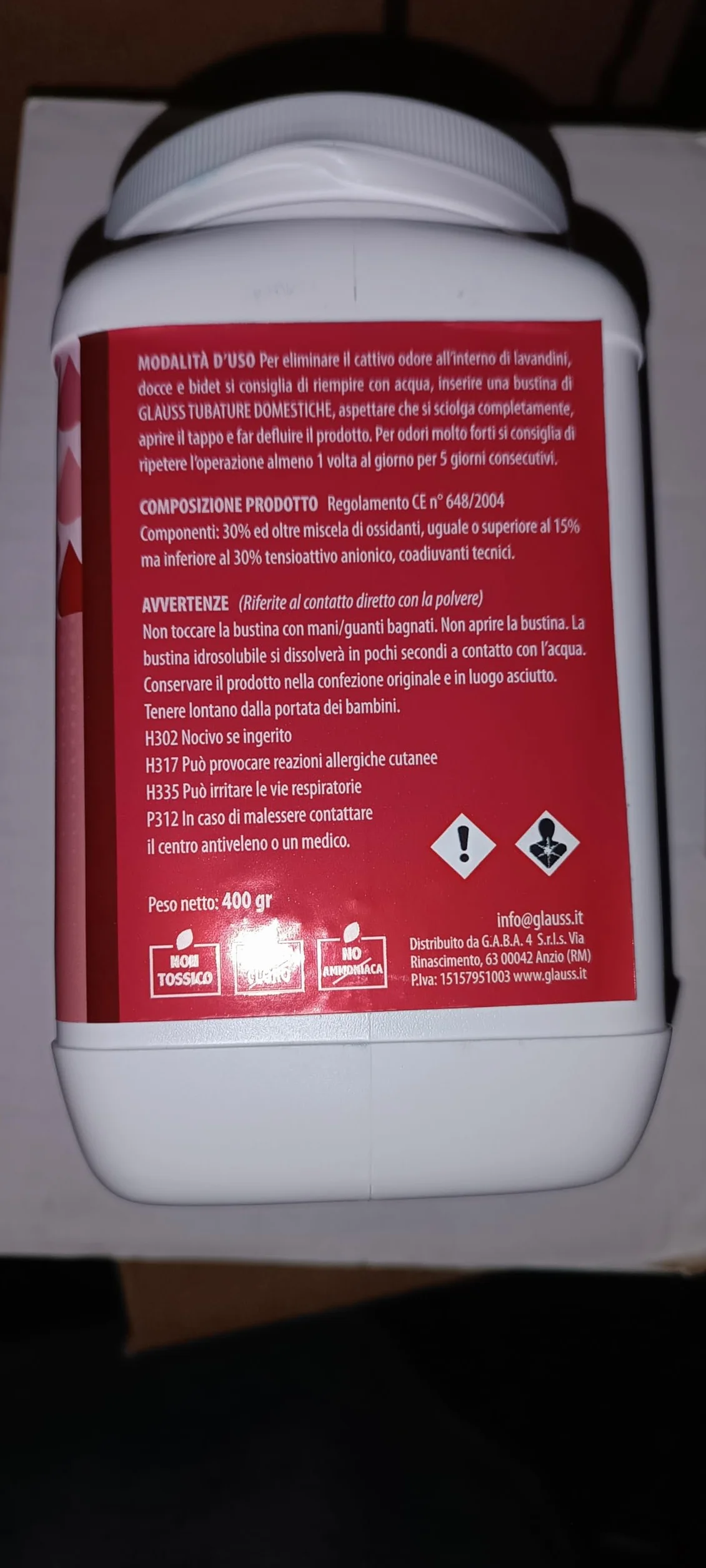 Sanificante per Tubature Domestiche Elimina Odori 20 Dosi