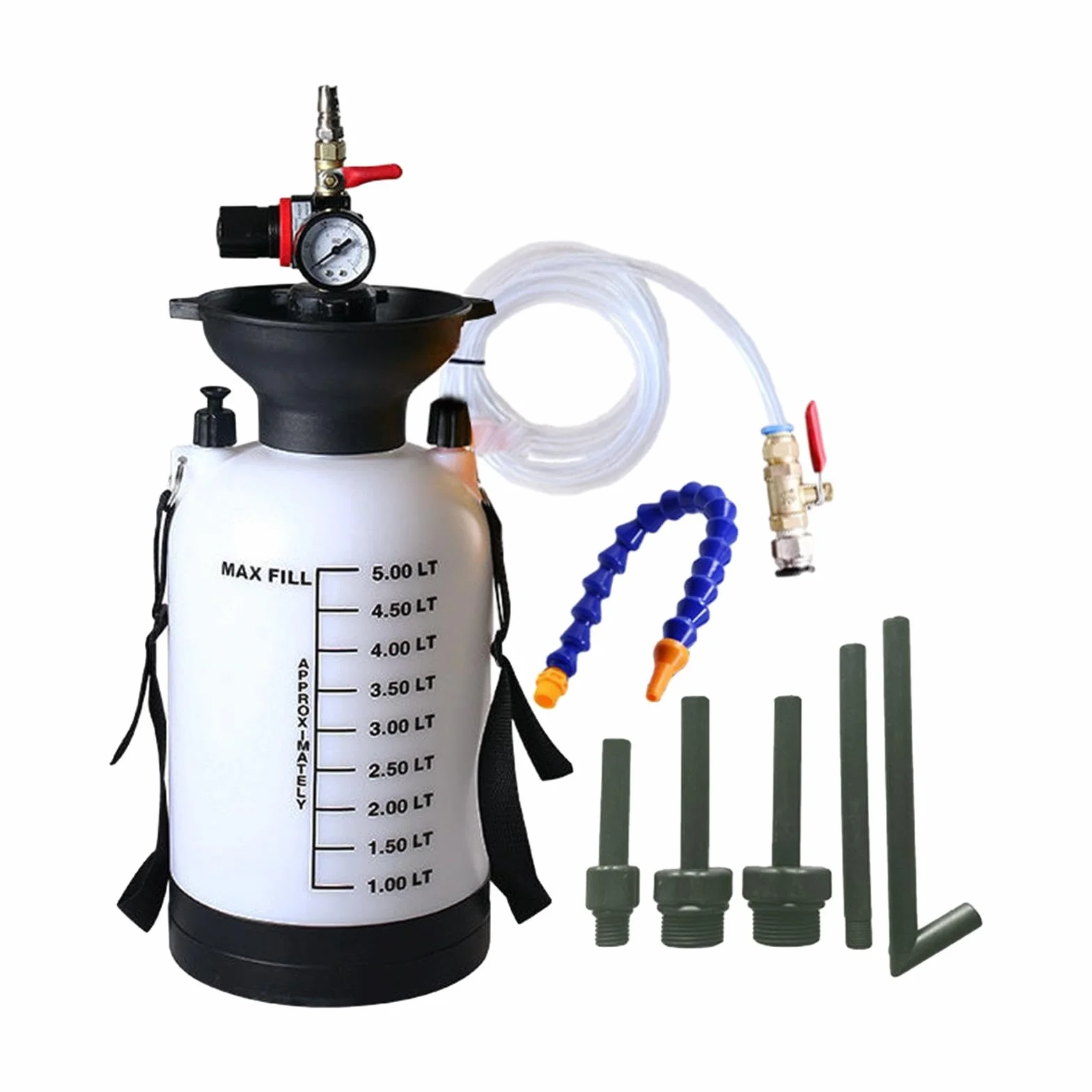 5L Pompa del di trasmissione pneumatica Serbatoio dell'olio Riempimento dell'olio pneumatico Pompa dell'olio per ingranaggi Estrattore di, con adattatori