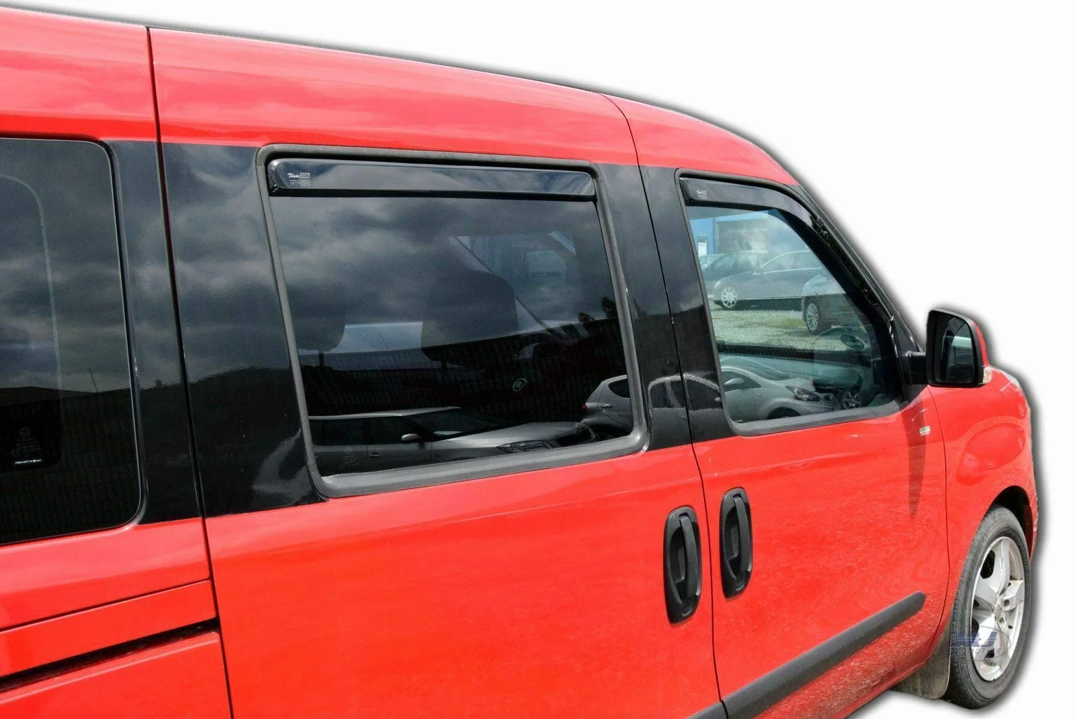 Deflettori d'Aria per Fiat Doblo 2 2010-2022, Set da 4 Pezzi, Nero Fumé Oscurato