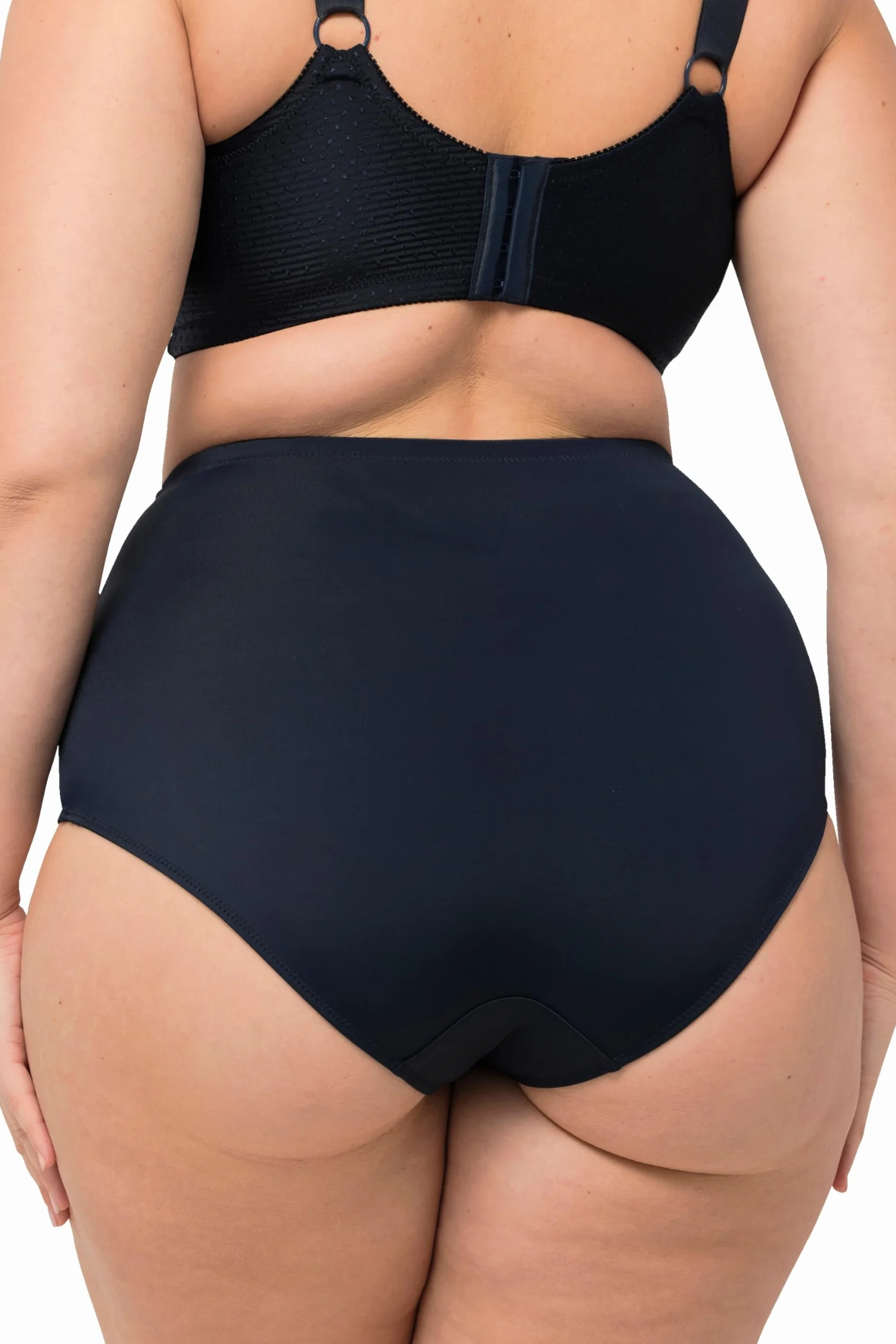 Ulla Popken Slip Modellanti a Vita Alta con Inserto Jacquard