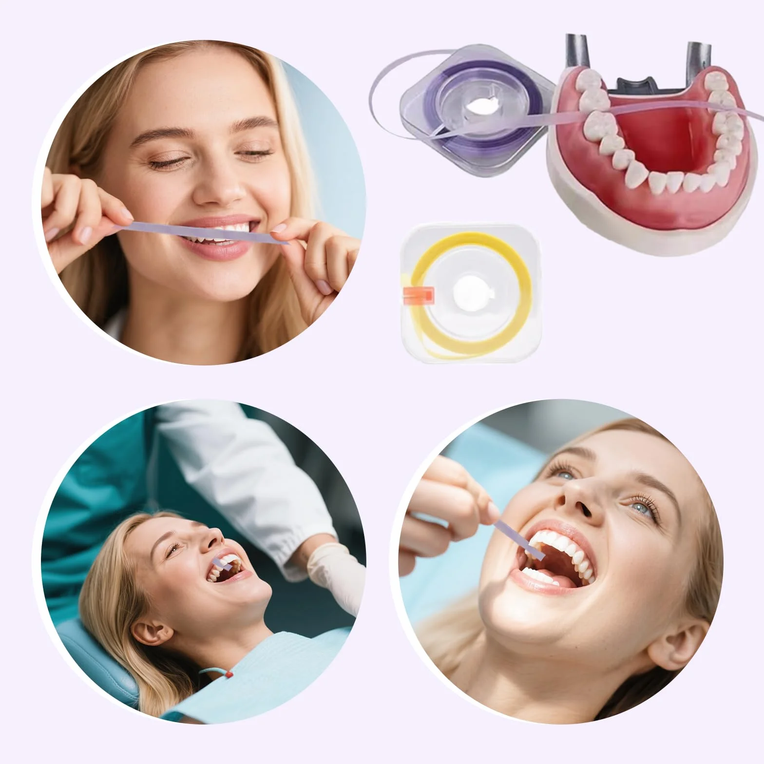 Strisce Abrasive Interdentali 20μm 50μm, Carta Abrasiva per Pulizia Denti e Igiene Dentale