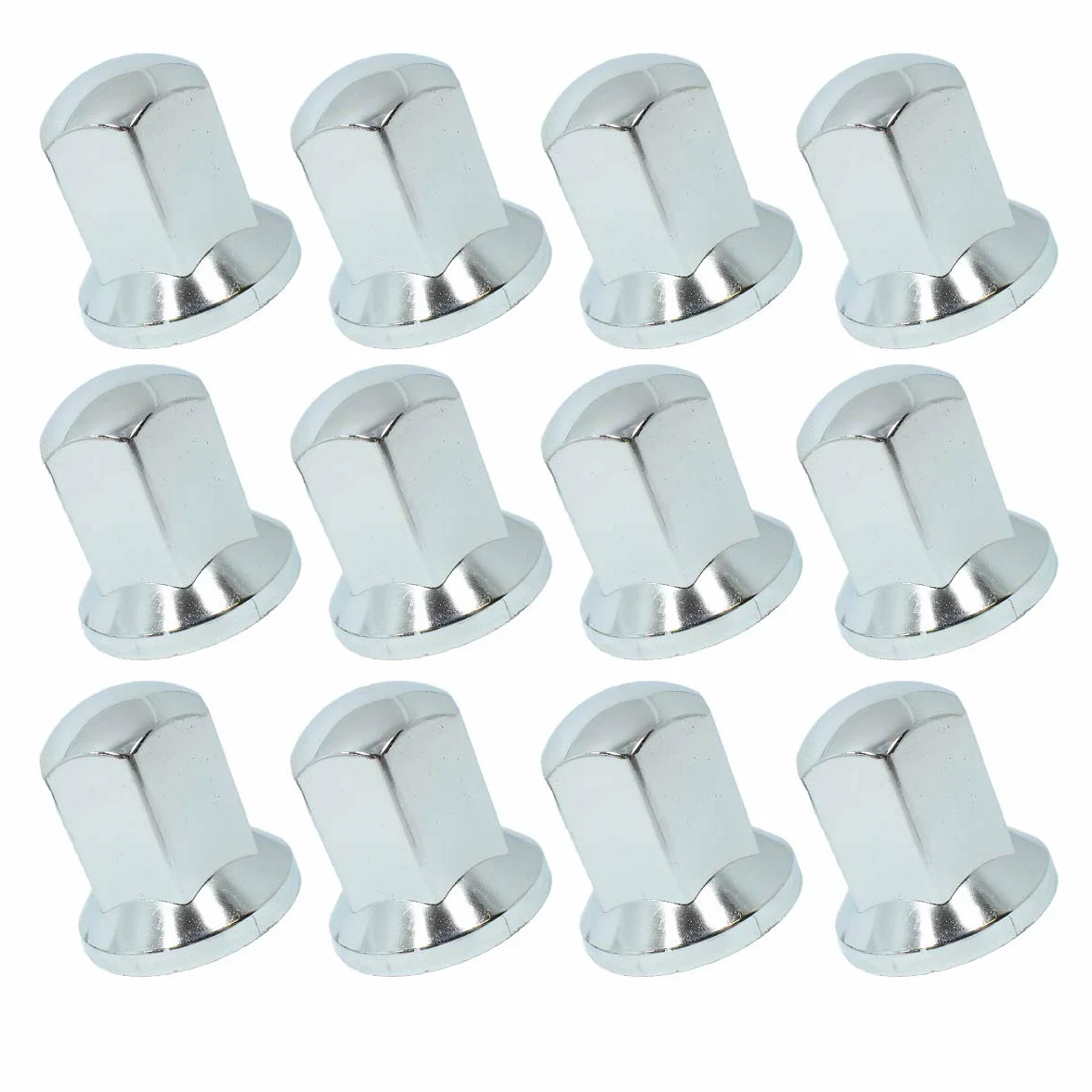 Copribulloni per ruote camion 60 pezzi 32 mm plastica cromata