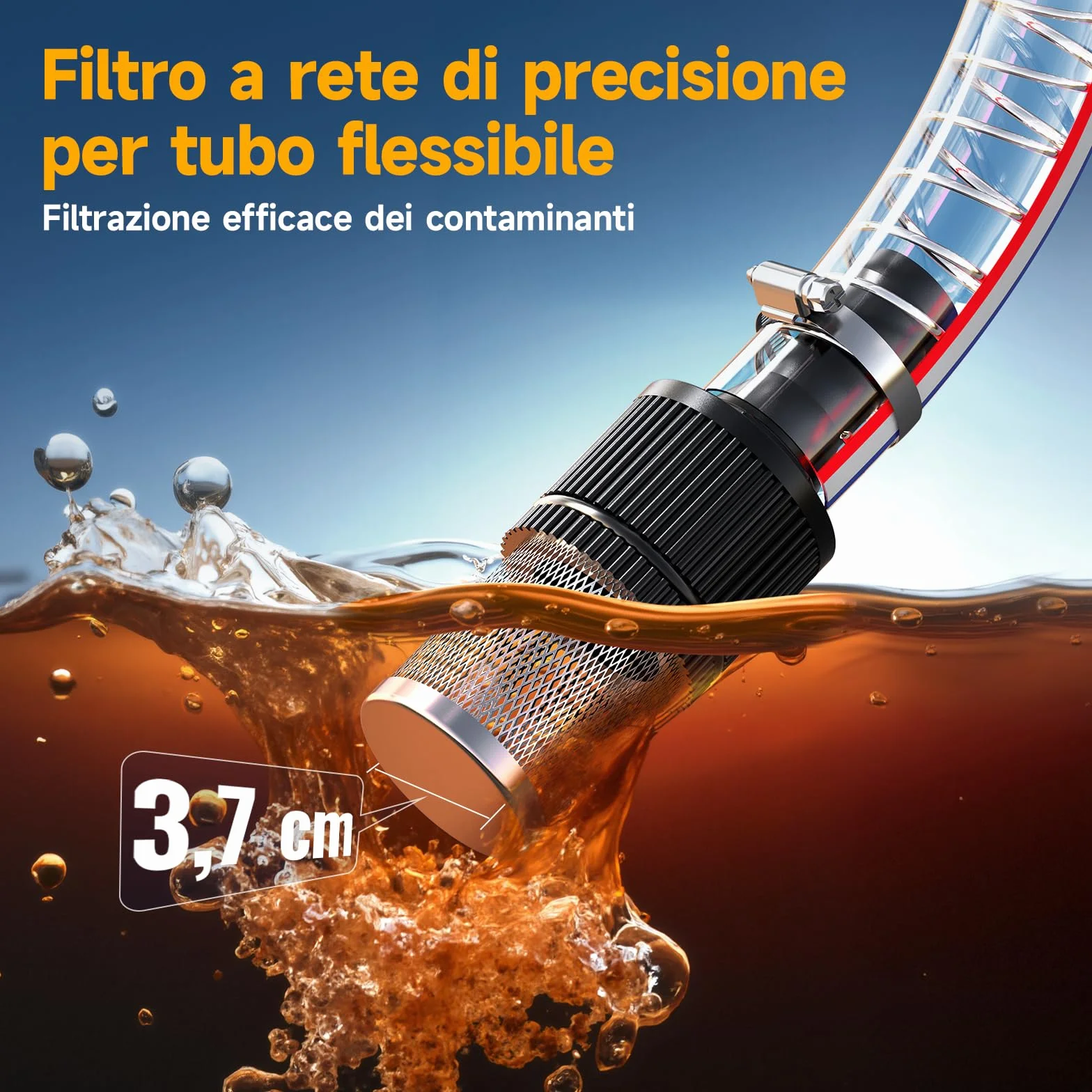 Taskstar Pompa Travaso Gasolio a Batteria 45L/min 21V Set con Batteria 4,0Ah Portatile