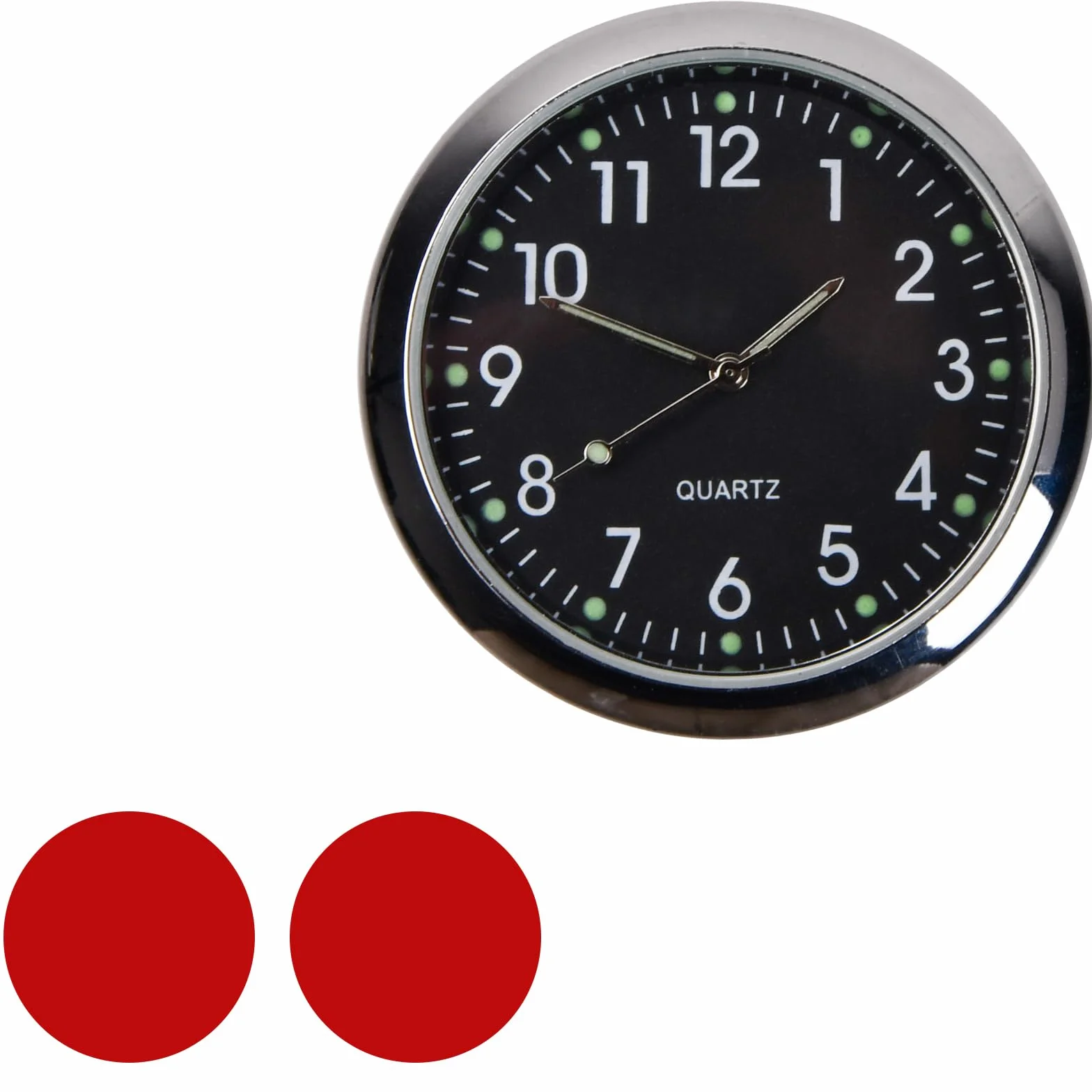 Orologio da Cruscotto per Auto Luminoso Quarzo Nero