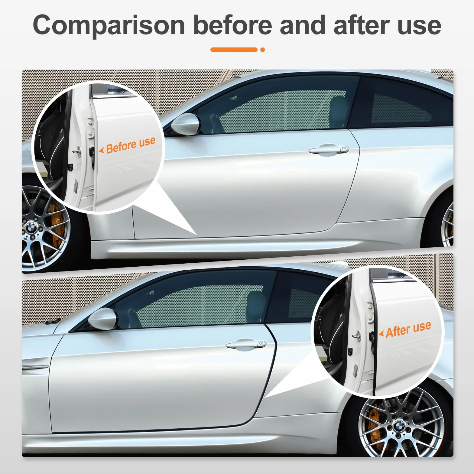 EFUTURETIME Guarnizione in Gomma per Porta Auto, 10m, Guarnizione Universale per Bagagliaio Auto in EPDM Senza Adesivo per Roulotte, Camion, Garage, Macchina, Nera, Superiore
