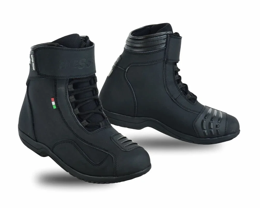 BI ESSE Scarpe Scarpette Moto Scooter Città Viaggio in Pelle Con Lacci