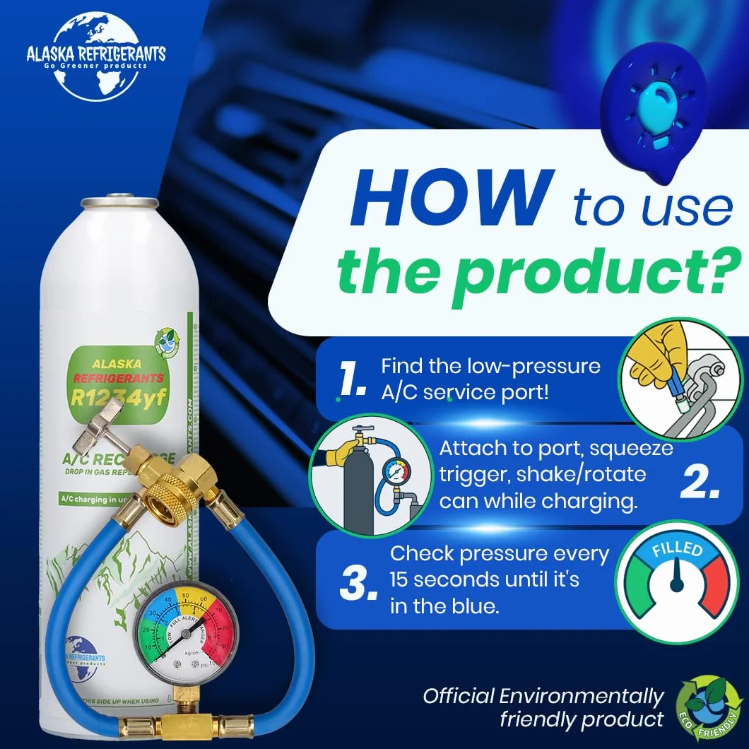 2 refrigeranti di ricambio per veicoli Alaska Refrigerants R1234yf
