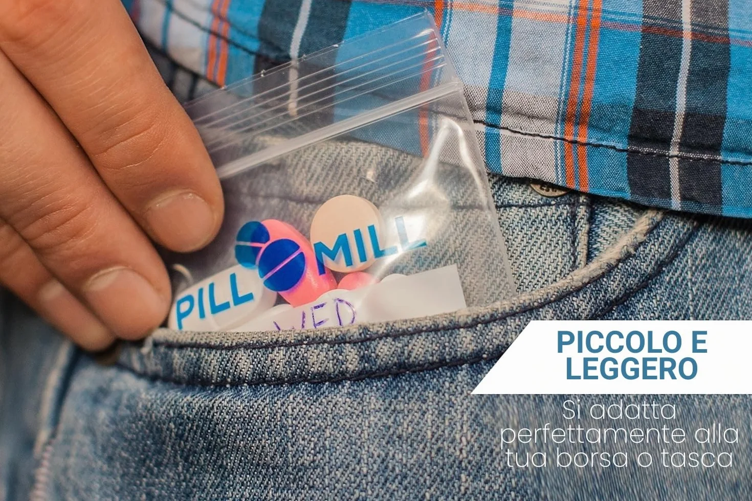 Sacchetto per pillole 3" x 2" 3 Mil Plastica 100 Pezzi