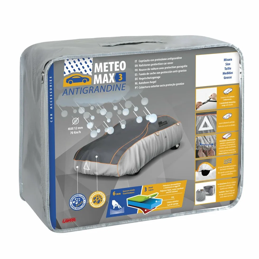 Lampa 20553 Meteo-Max 3, copriauto antigrandine - AG-4 - cm 160x180x450