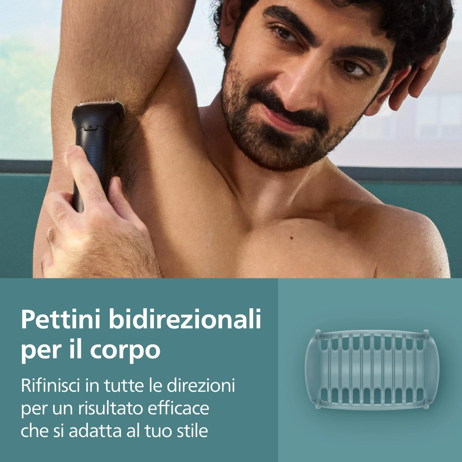 Philips Bodygroom Serie 5000 BG5470/15 Trymer do męskiej depilacji, wodoodporny, 100 minut pracy