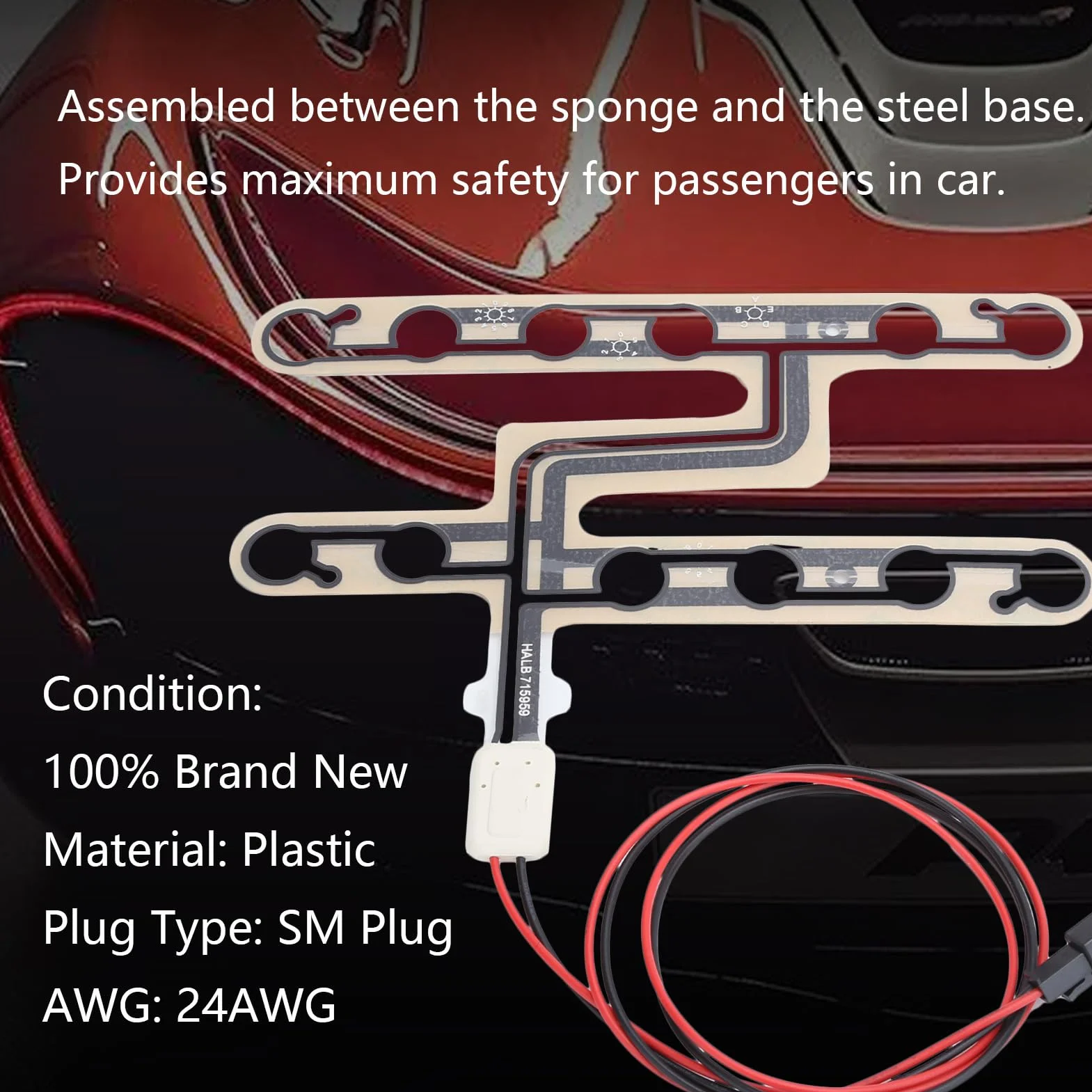 Sensore del sedile, promemoria del sensore di pressione della cintura di sicurezza dell'auto Accessori di avviso di rilevamento dell'occupazione del sedile per rilevare la pressione e attivare il sist