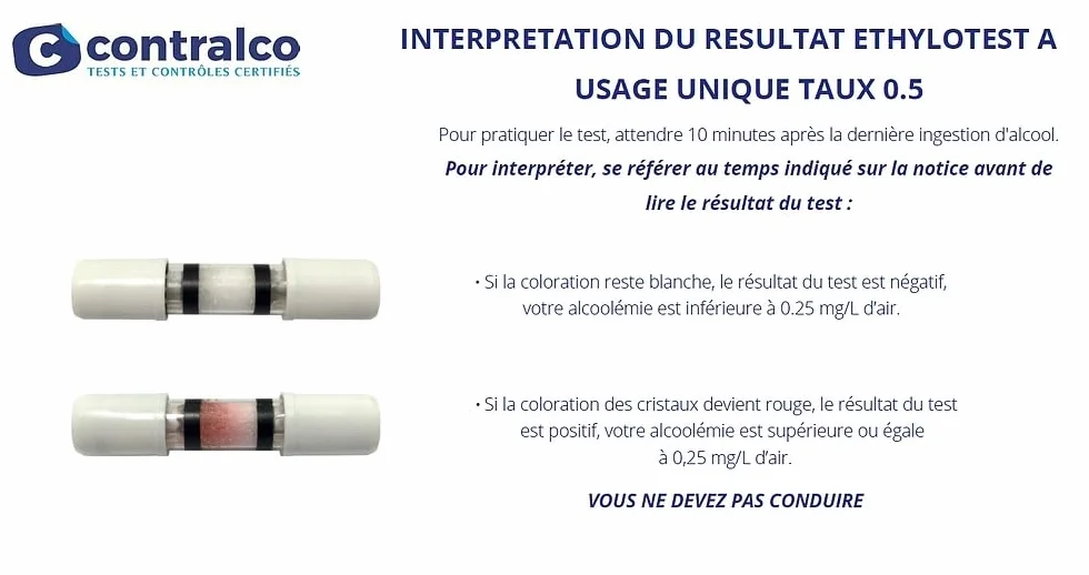 Etilometro Certificato NF X 20702 - Lotto da 10