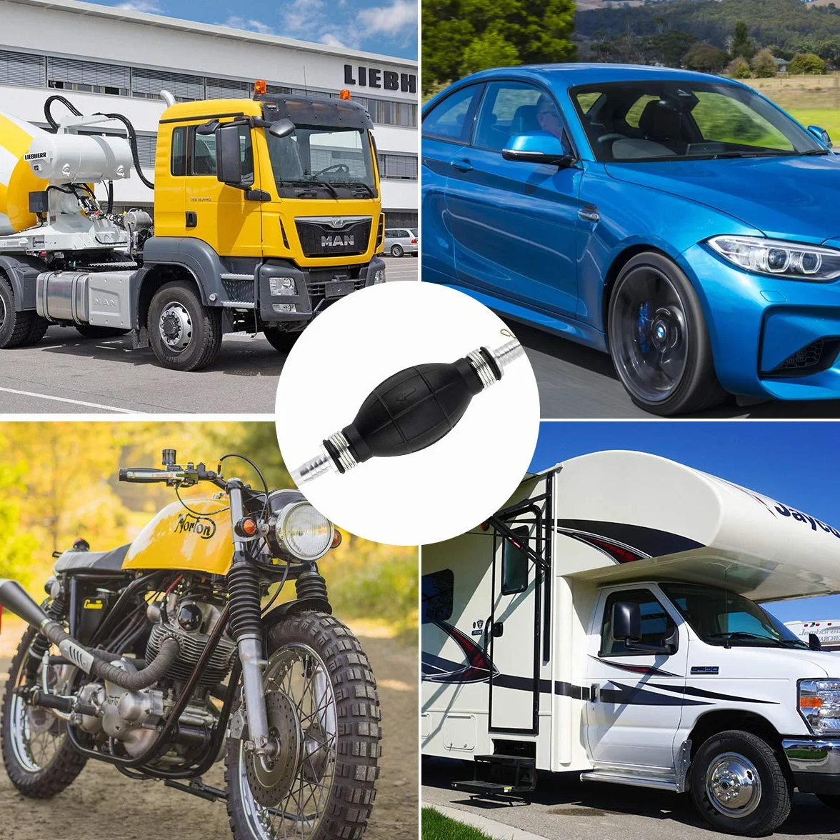 Pompa trasferimento Liquido dell'Acqua,trasferimento Portatile combustibile dell'automobile Pompa Manuale sifone della Mano per Benzina Gas Olio Petrolio con 2M Tubo Totale