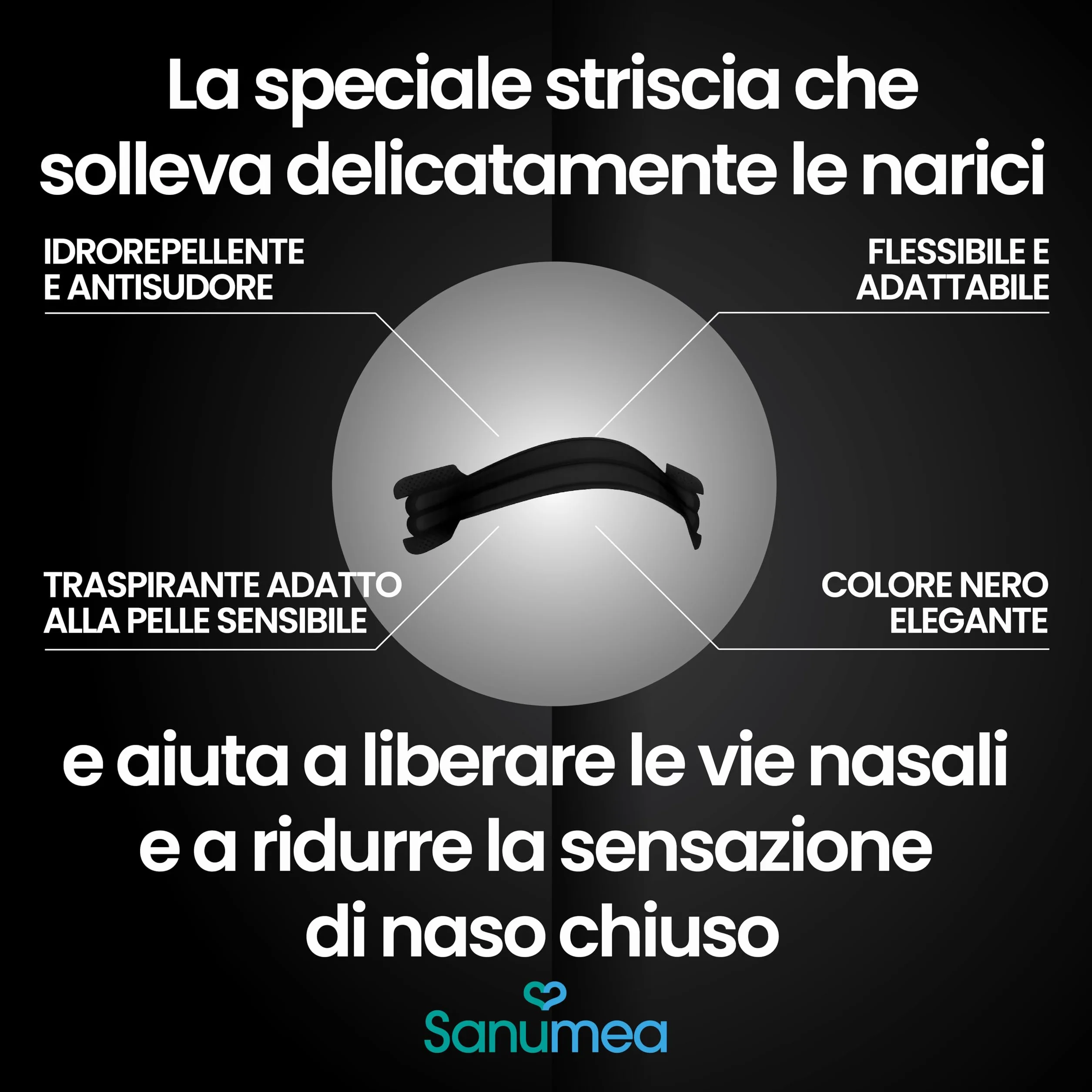 Cerotti Nasali Anti Russamento 30 Pezzi, Sport Respira Bene, Dimensioni Universali, Marca Italiana