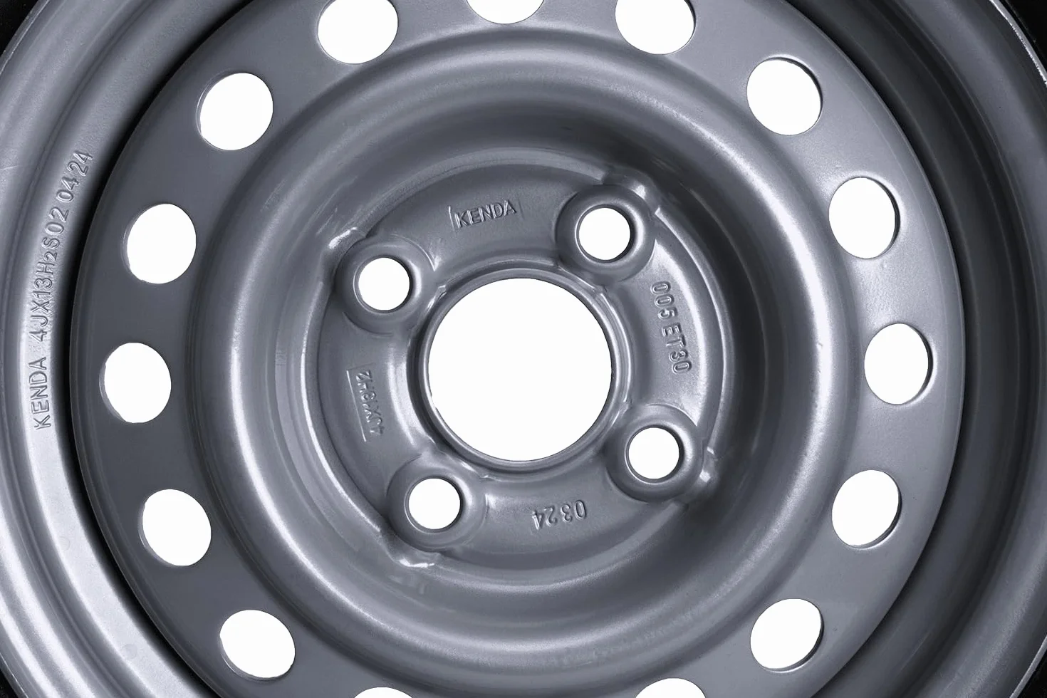KENDA Ruota Completa per Rimorchio Leggero 155/80 R13 84N con Cerchio in Acciaio 4Jx13"H2 4x100 ET30, Portata 500 kg per Carrelli e Camper