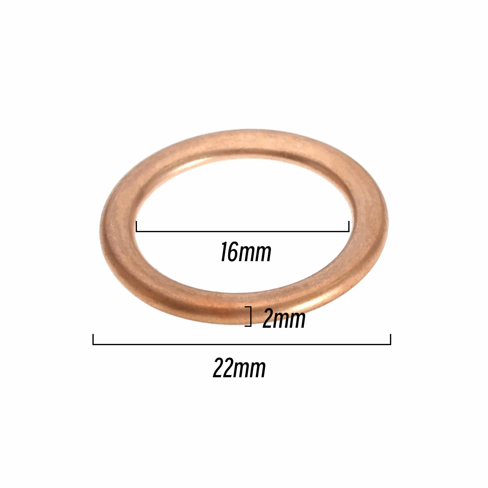 20 guarnizioni per tappo di scarico dell'olio rondelle di frantumazione in rame tappo coppa dell'olio rondelle anelli piastra N013845.2 11137546275 22 mm OD 16 mm ID 2 mm spessore