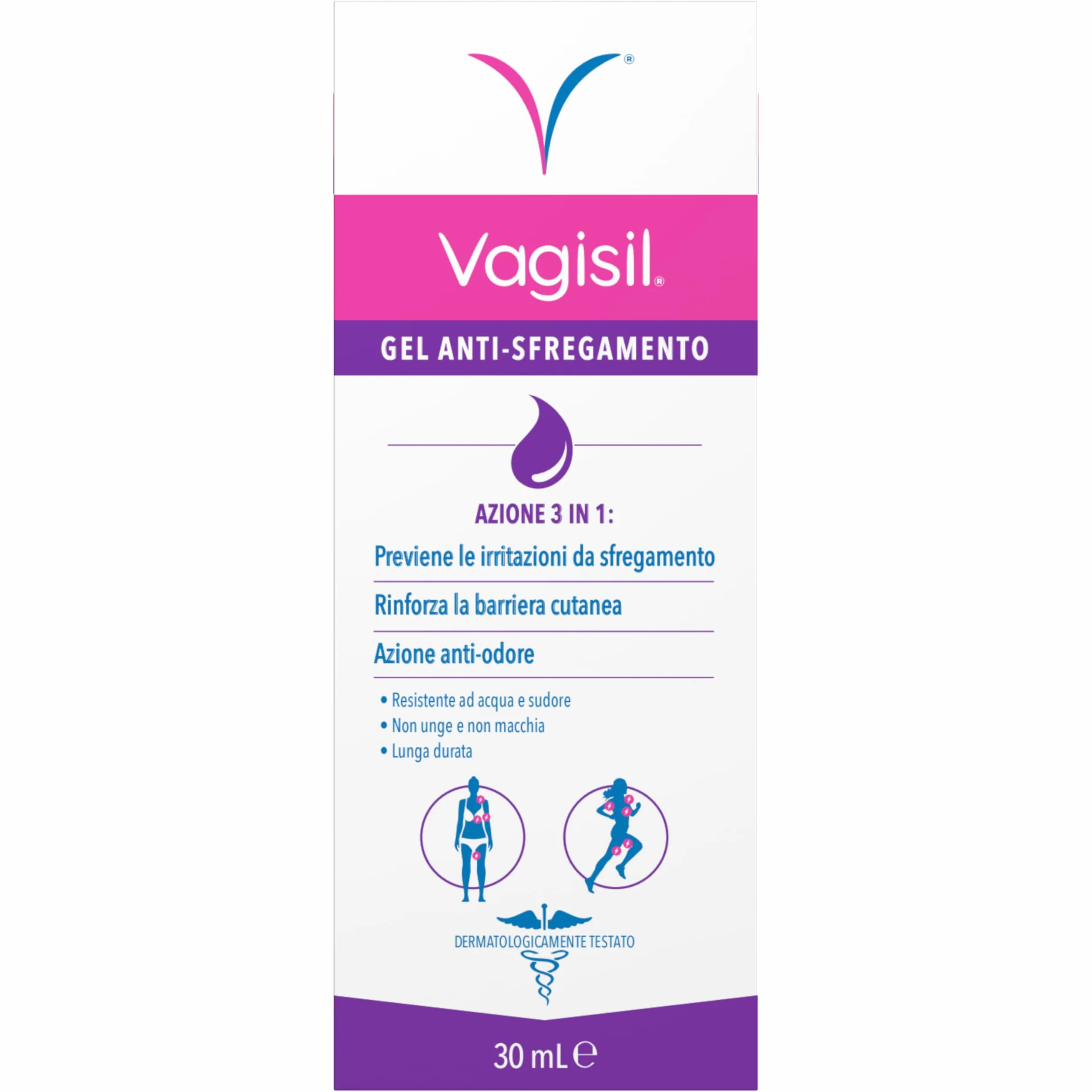 Vagisil Gel Antisfregamento Protegge Irritazioni Arrossamenti Anti-odore Resistente Acqua Sudore