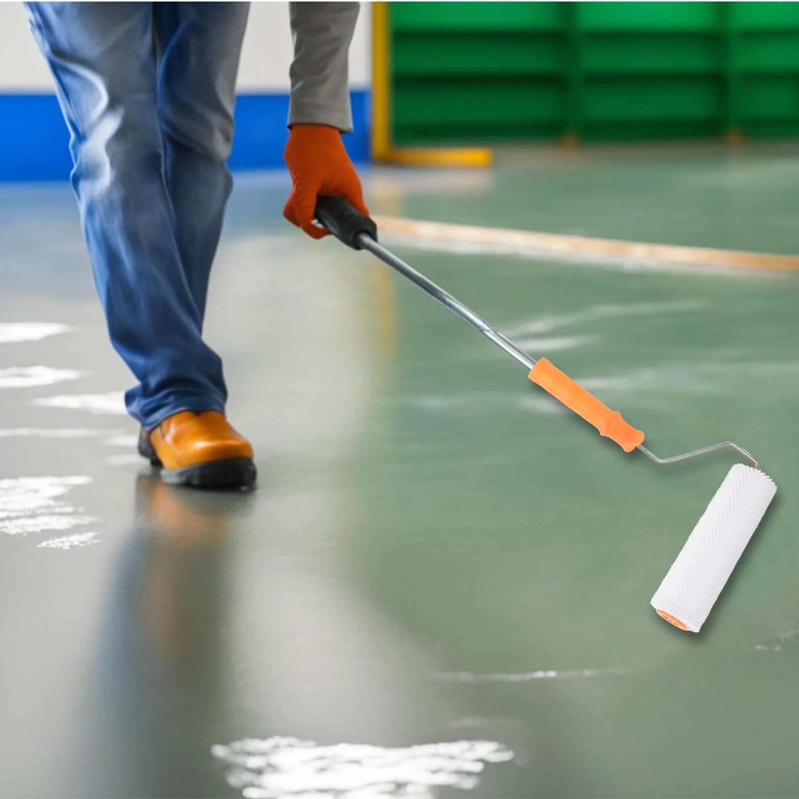 Rullo a Spuntoni 23cm, Rullo Frangibolle, Floor Preperation Roller, Strumento Autolivellante, Lunghezza Delle Punte 14 mm, per la Ventilazione Del Rivestimento Del Pavimento