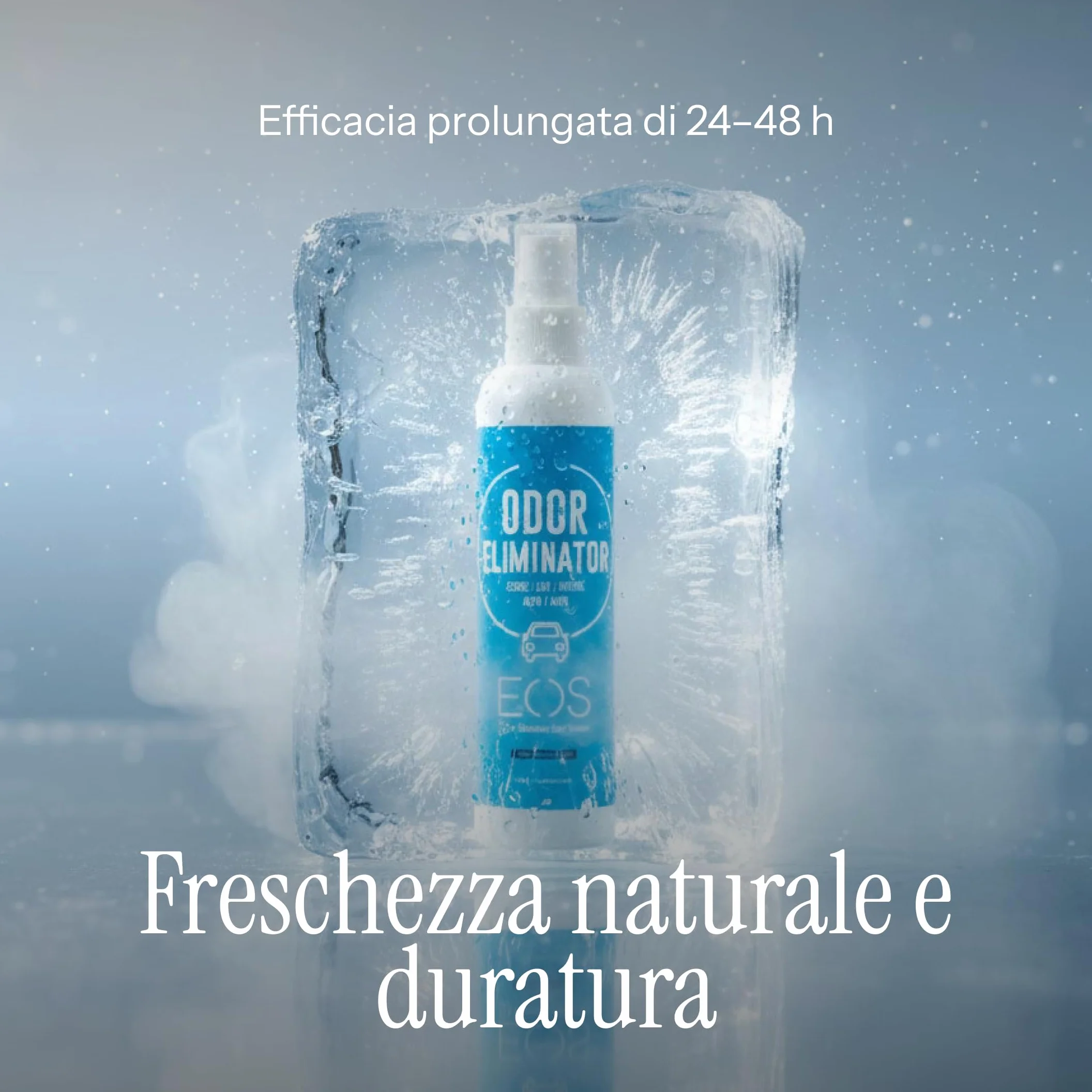 EOS Elimina Odori Auto Spray Neutralizzatore Odori Fumo Sudore Animali Deodorante Auto Interni Tessuti Profumatore Nuovo Fresco 1 Pezzo